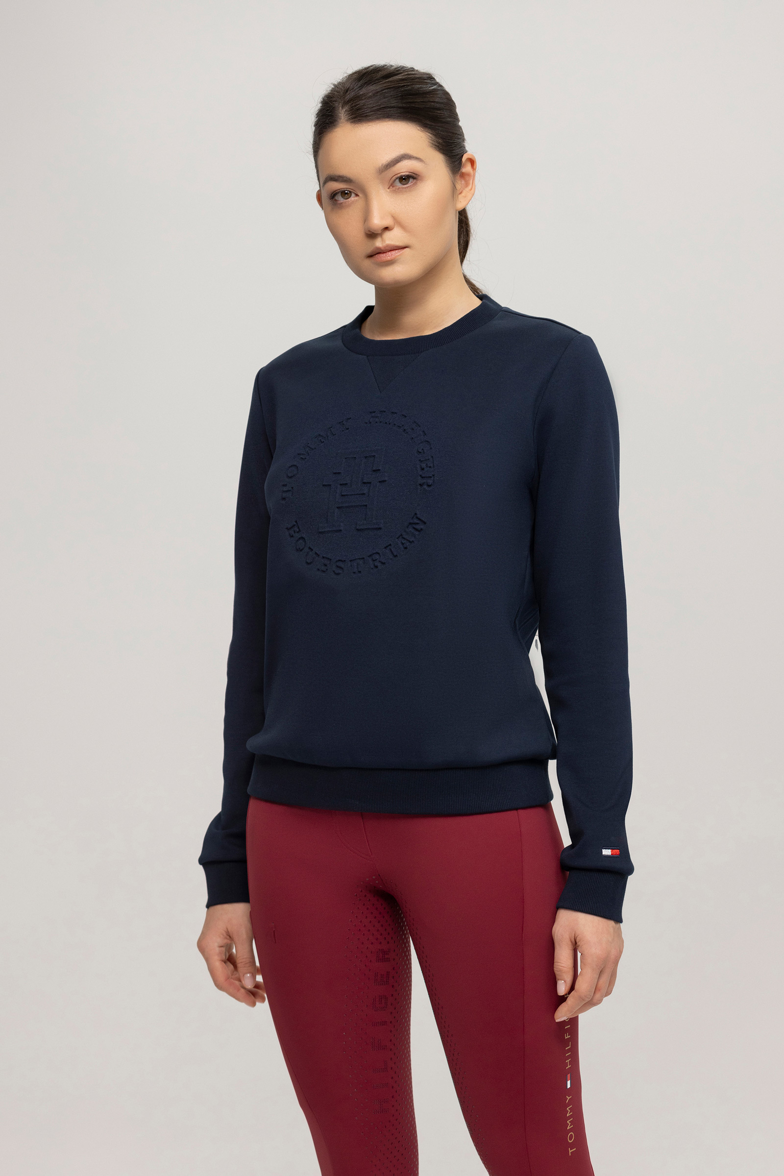 Tommy Hilfiger Equestrian Illinois suéter para mujer con estampado gráfico