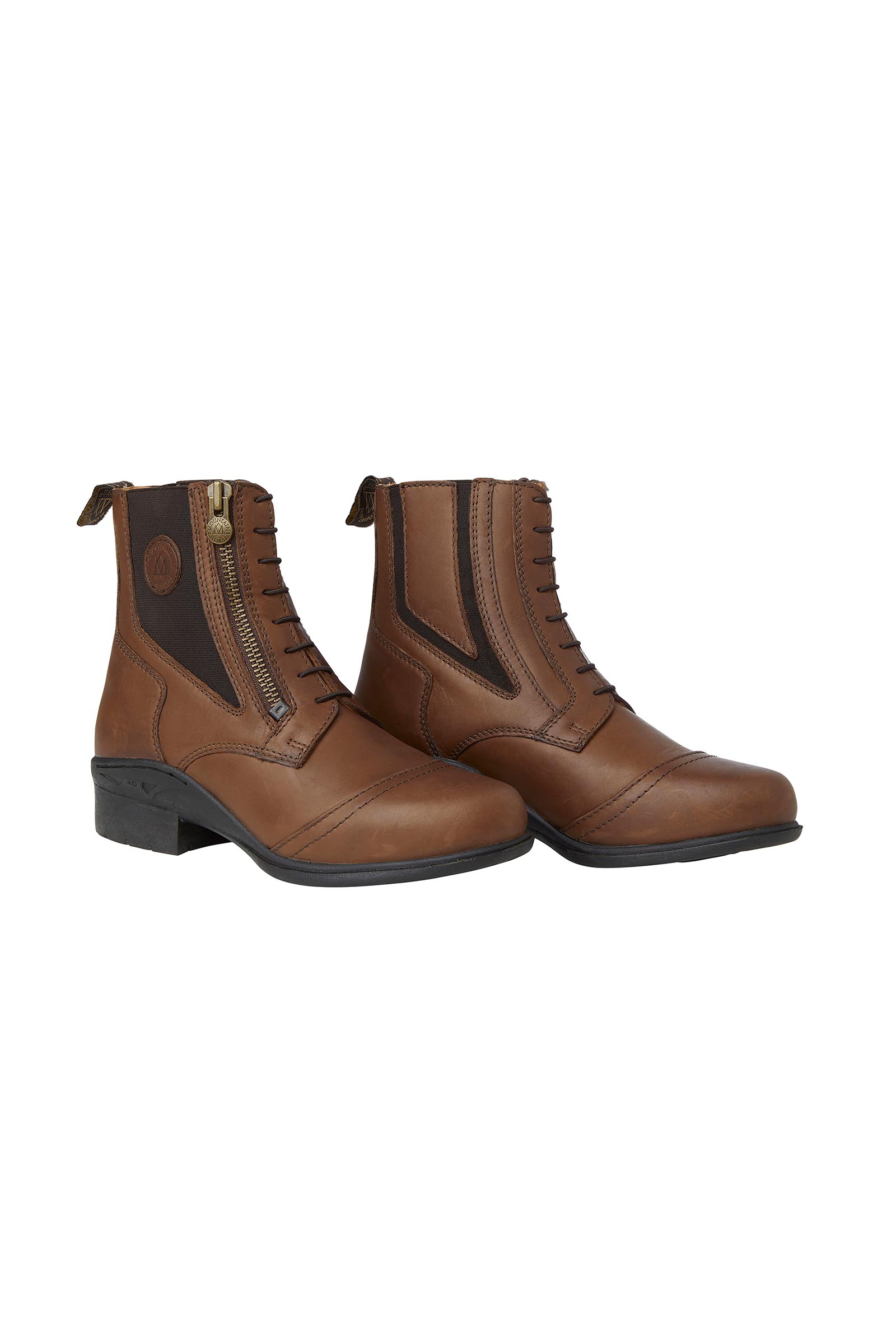 Brown Mountain Horse Valkyria botines paddock para mujer con cremallera lateral