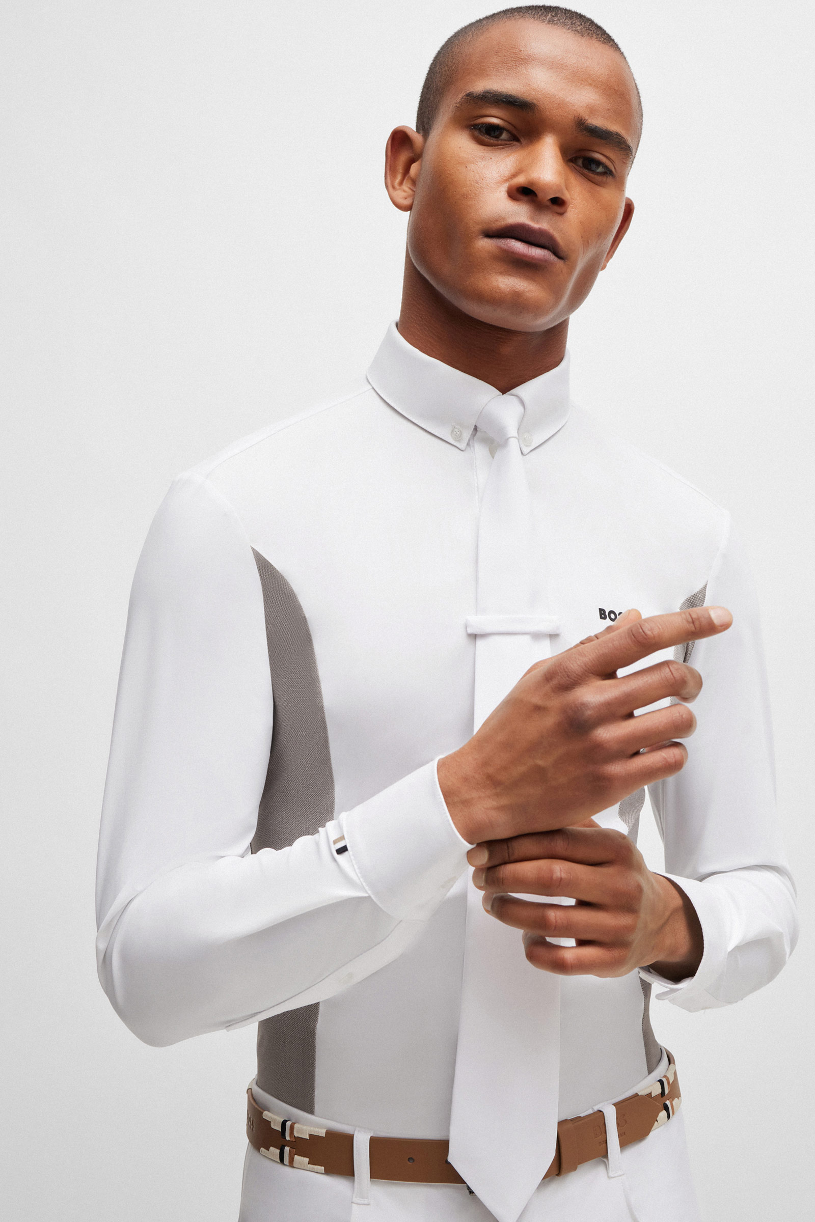 Camisa de exhibición Boss Norman con panel lateral