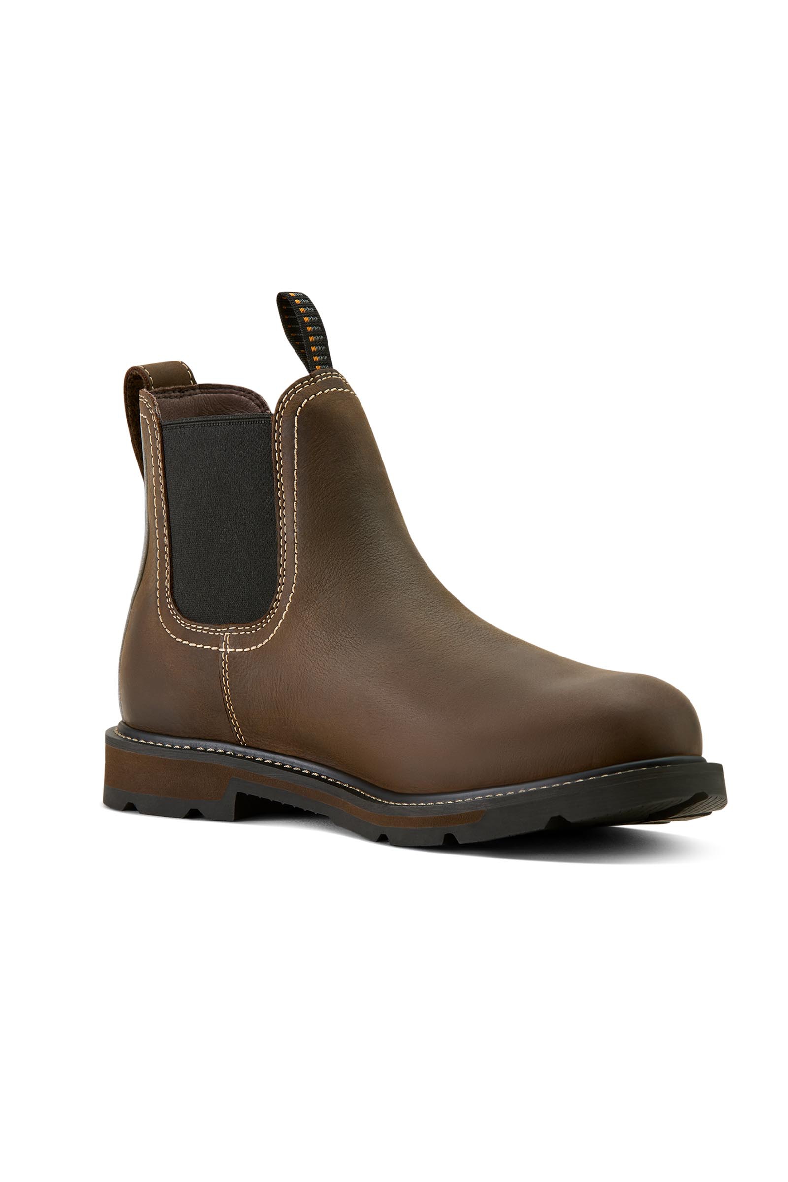 Ariat Bota de trabajo impermeable con puntera blanda Chelsea Groundbreaker
