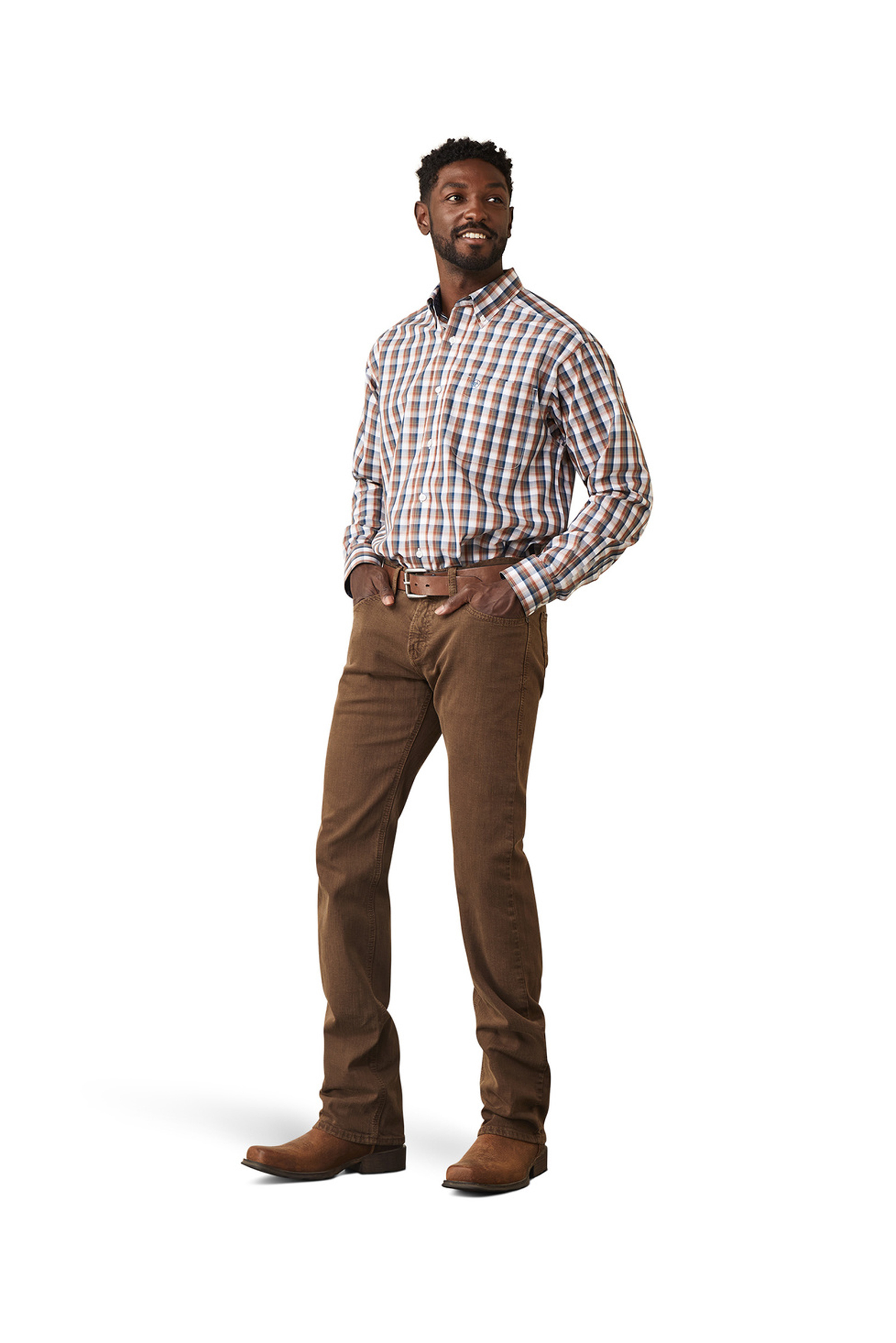 Jeans Ariat M7 Str Grizzly Straight para hombre en color oliva