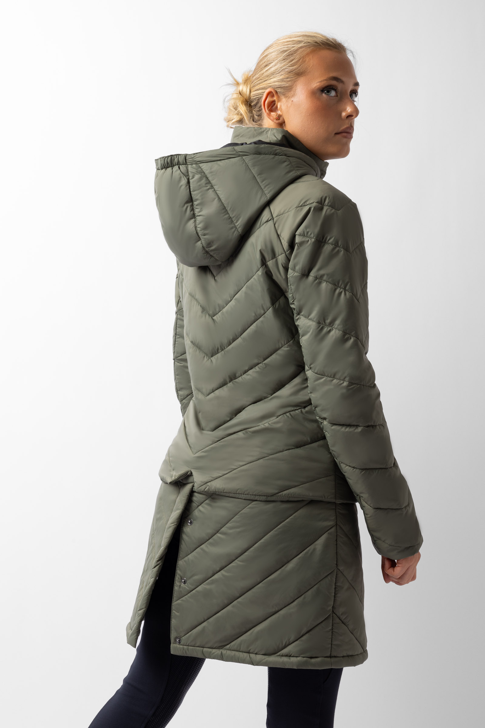 Parka de Equitaci&oacute;n Acolchado con Falda Desmontable para Mujer Horze Aurora