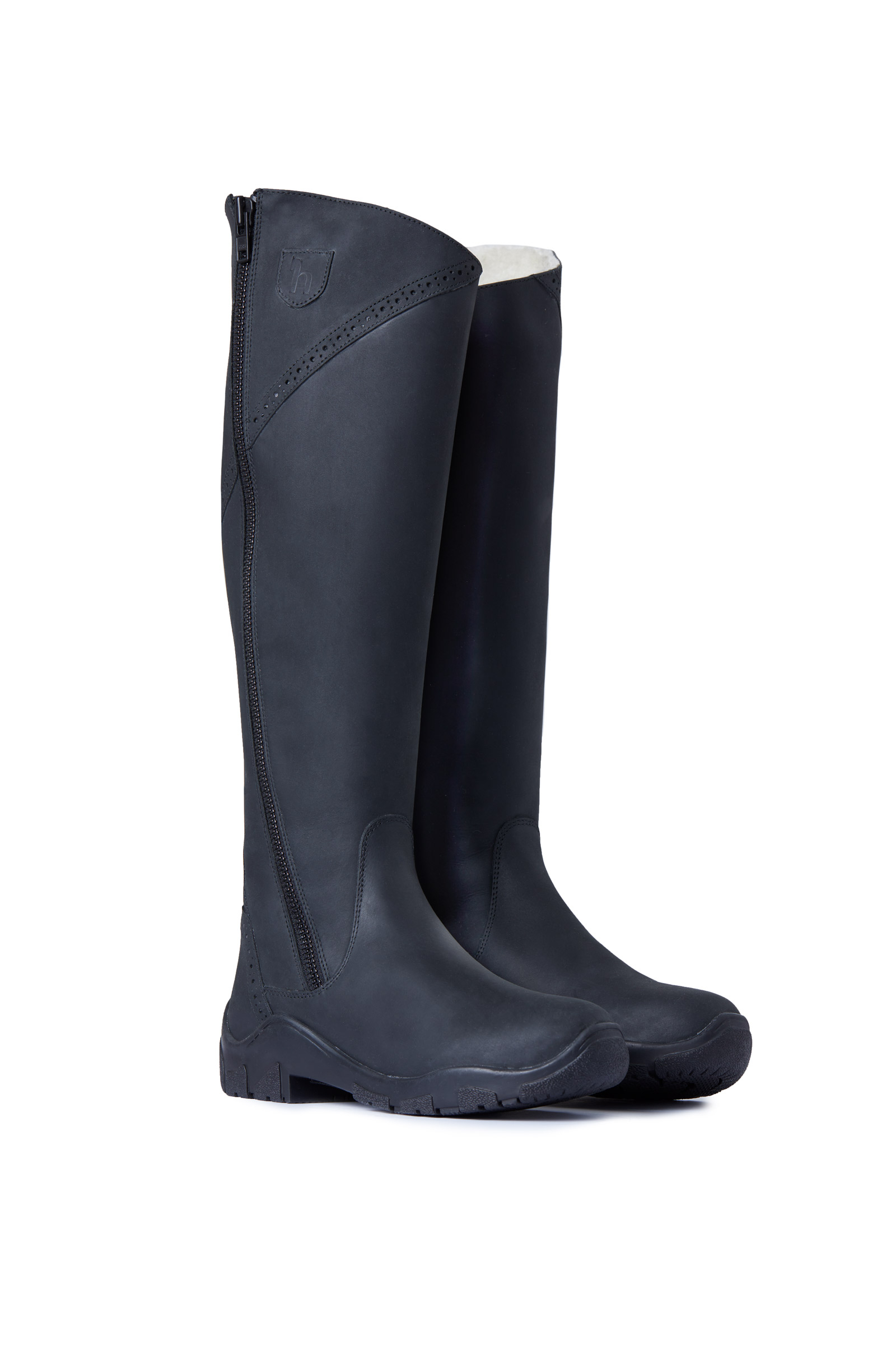 Negro Botas Altas de Invierno para MujerHorze Aspen