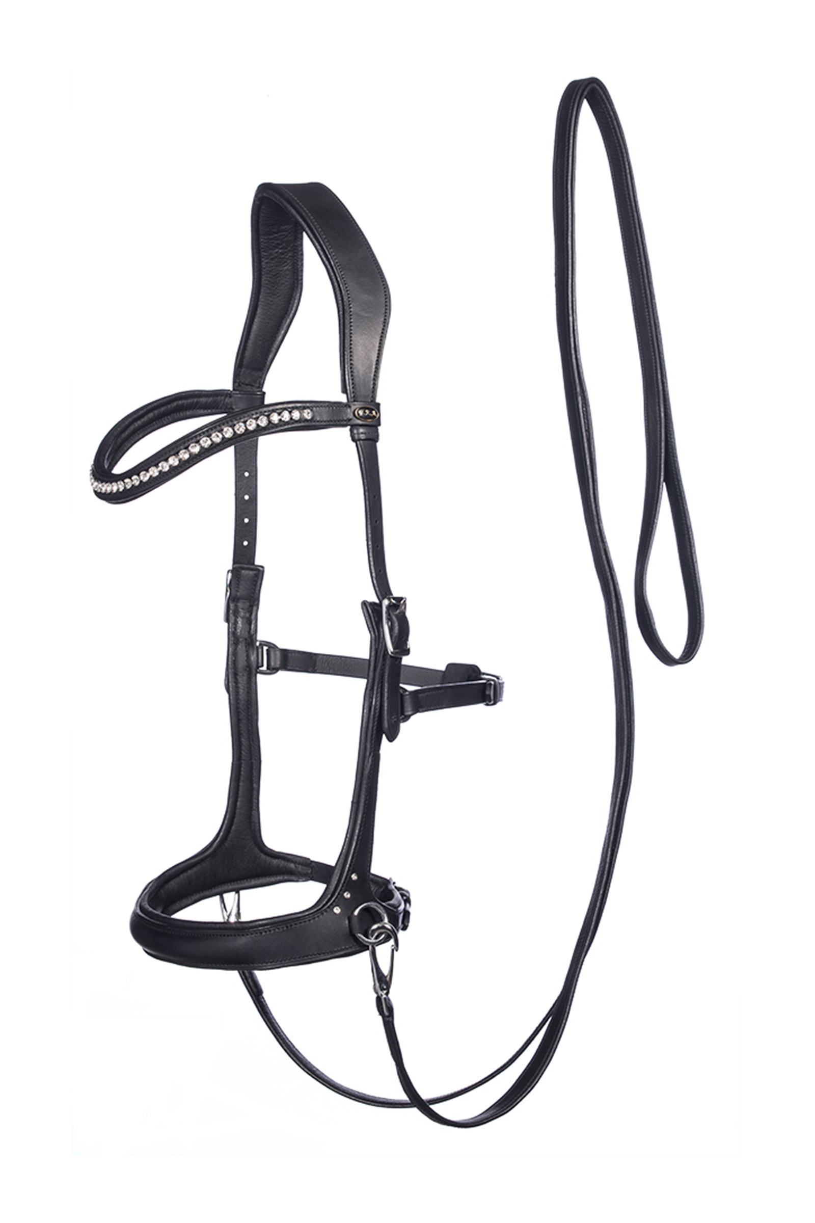 Black F.R.A. Freedom Riding Articles Rebecca Sidepull con riendas (sistema 3)