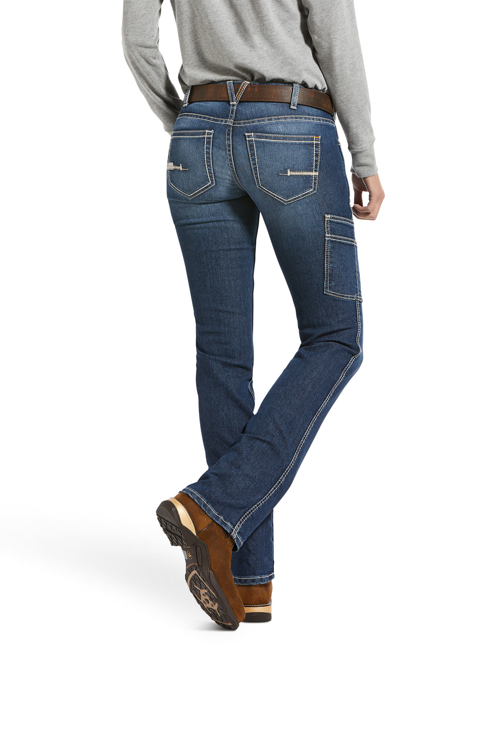 Ariat Rebar Vaqueros mujer Durastretch Riveter de corte recto