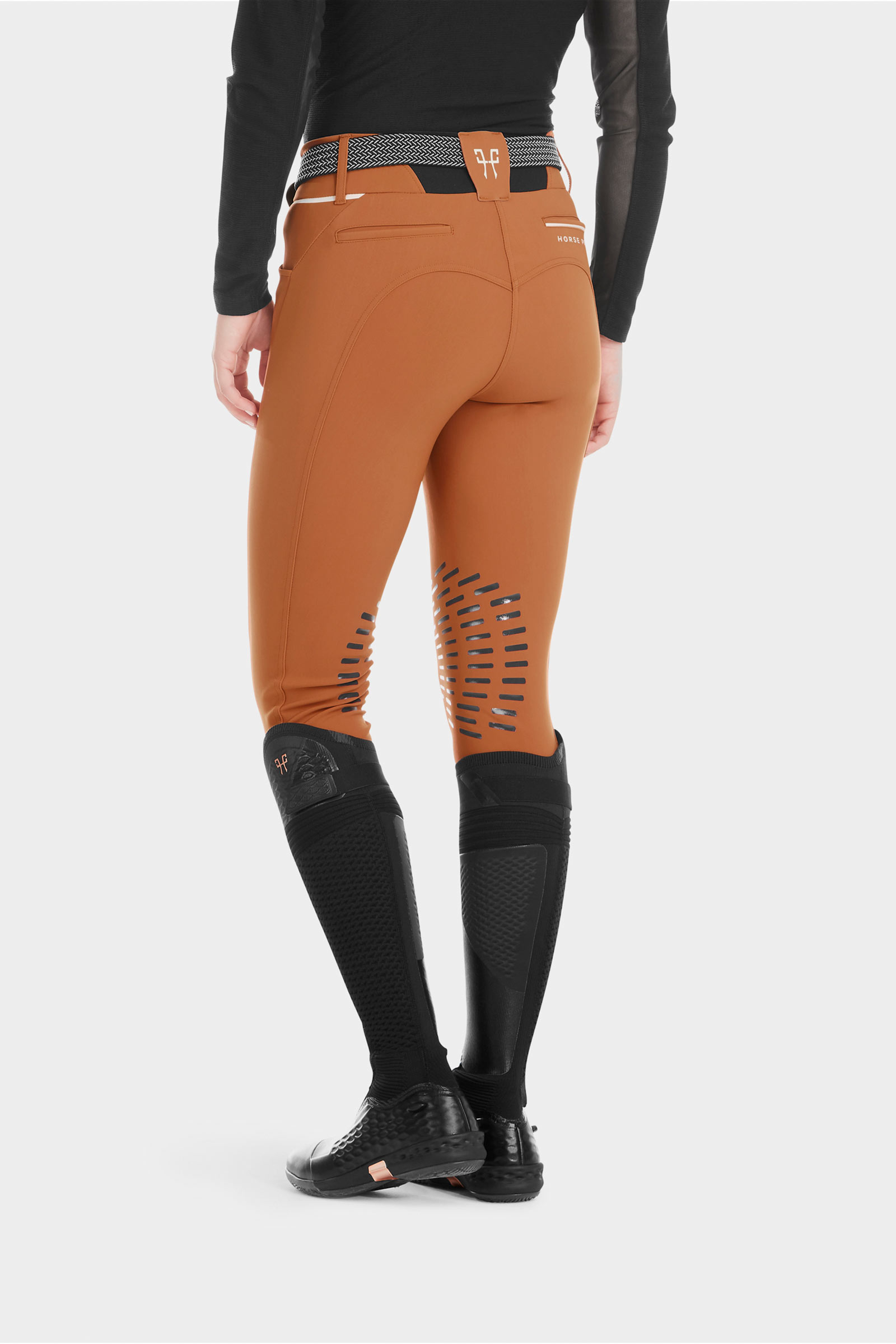 Gold Brown Horse Pilot X-Design pantalones de montar para mujer