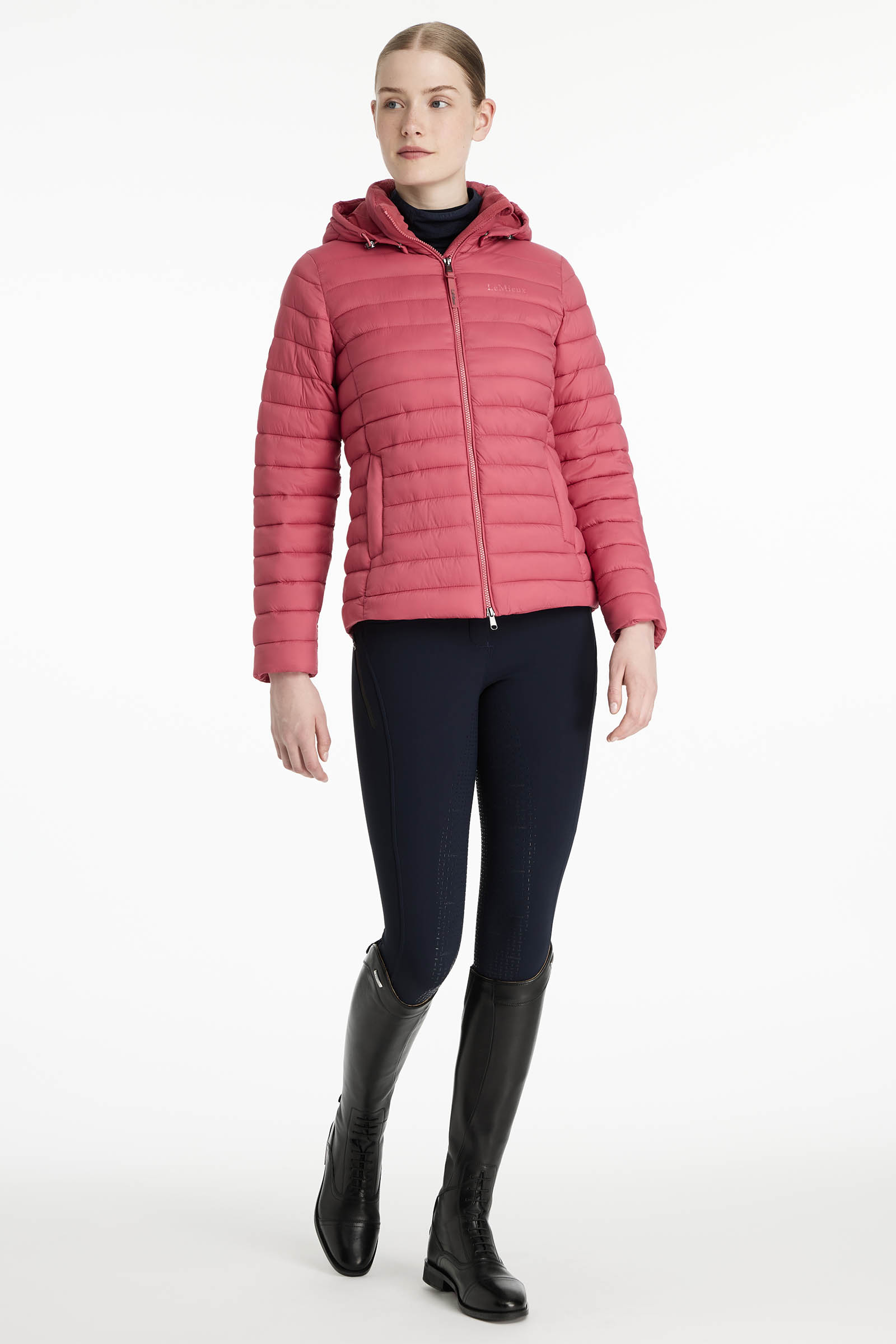 LeMieux Rose chaqueta acolchada con capucha para mujer