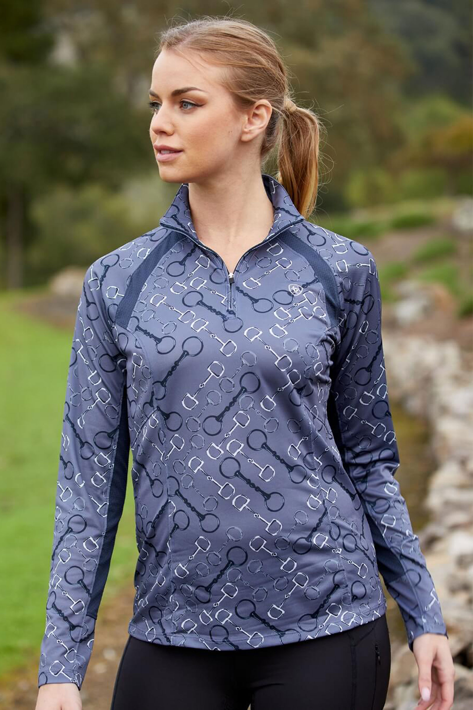 Camisa Capa Base 1/4 Cremallera para Mujer Ariat Sunstopper 2.0