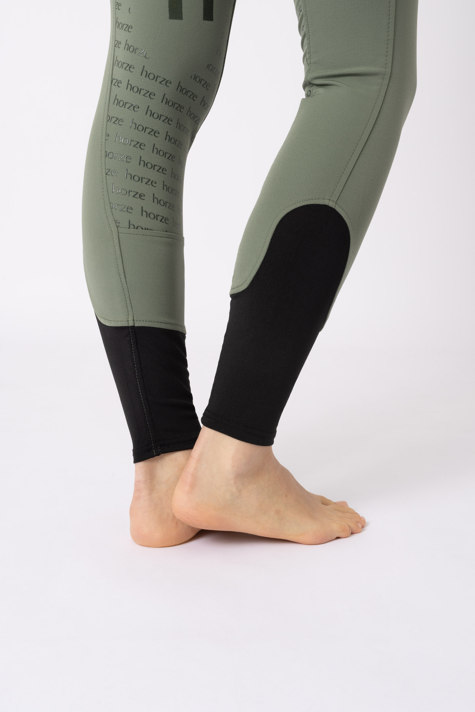 Pantalones de Montar Cintura Alta con Asiento Completo de Silicona para Mujer