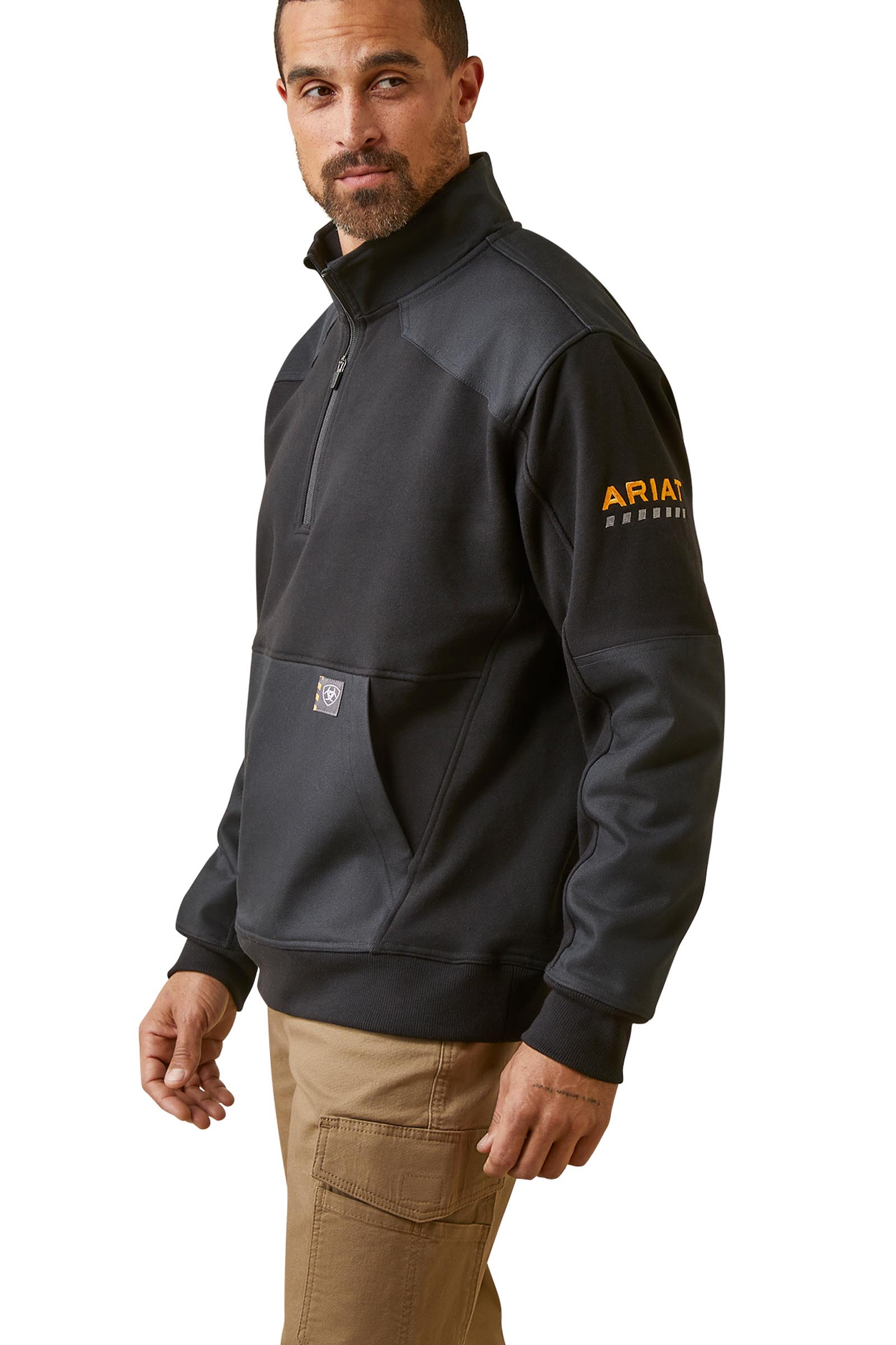Ariat Rebar Workman Duracanvas Sudadera para hombre con cremallera 1/4