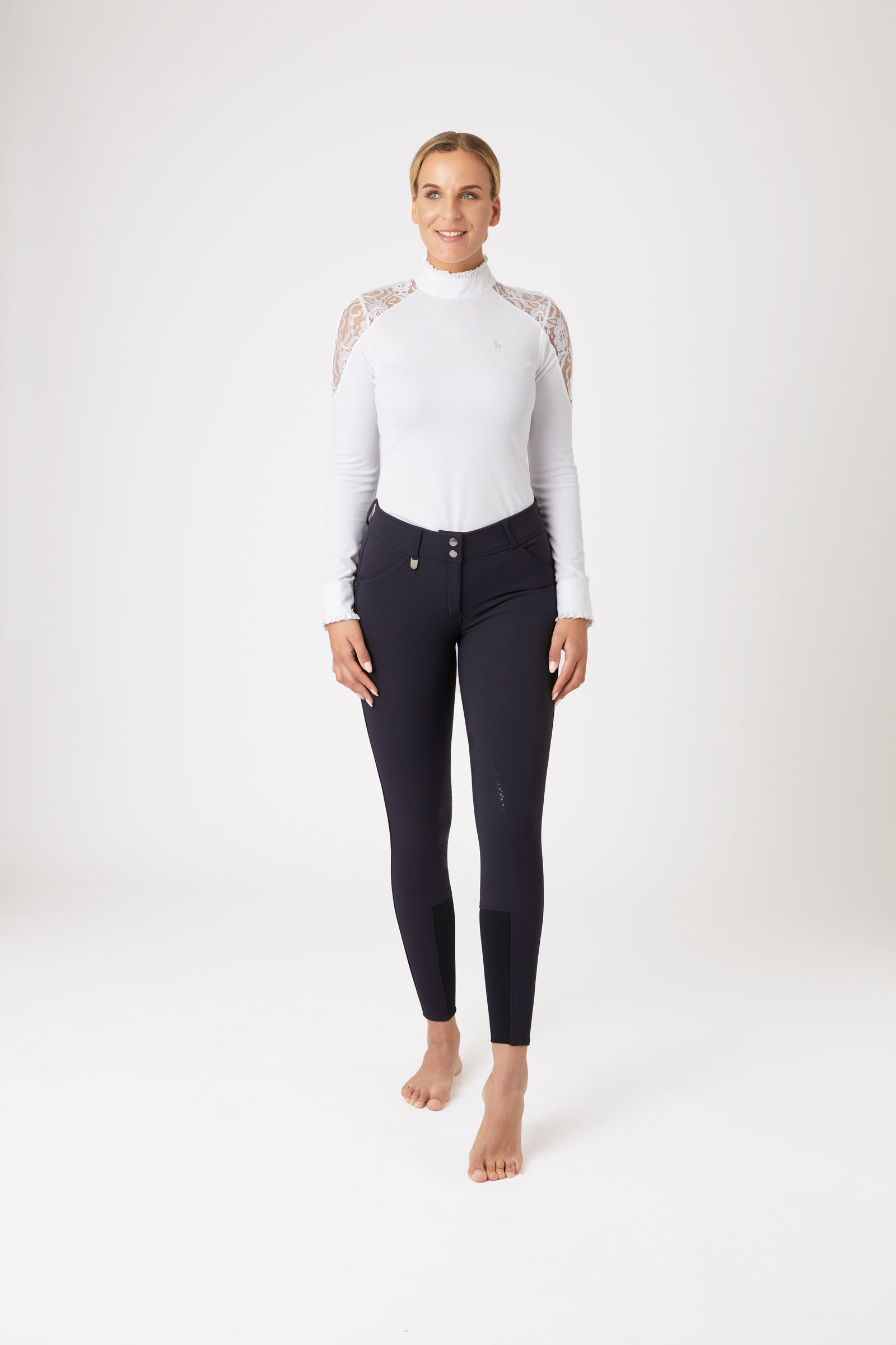Horze Grand Prix pantalones de equitaci&oacute;n para mujer con refuerzo de rodilla de silicona
