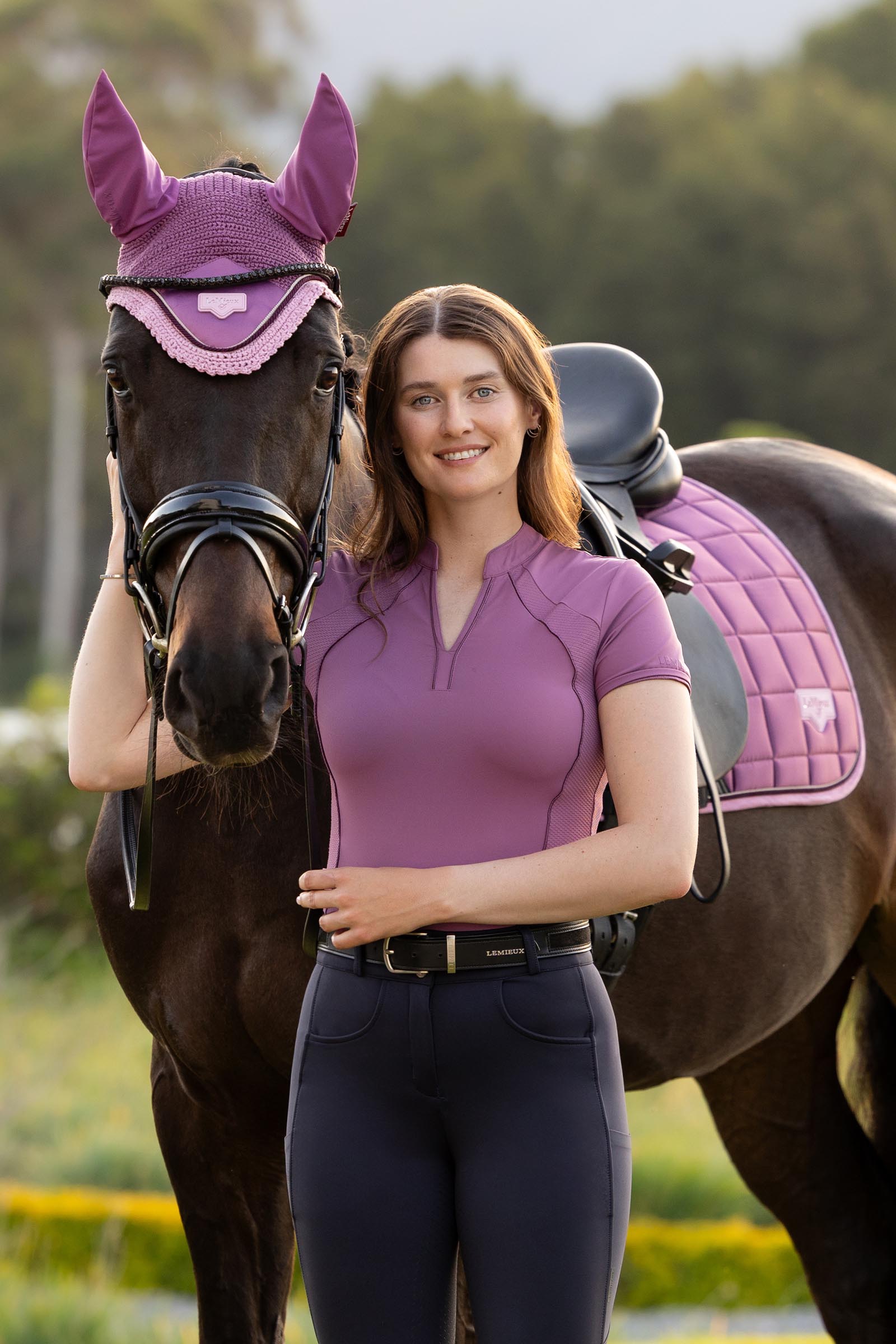 LeMieux Lisa capa base de malla para mujer