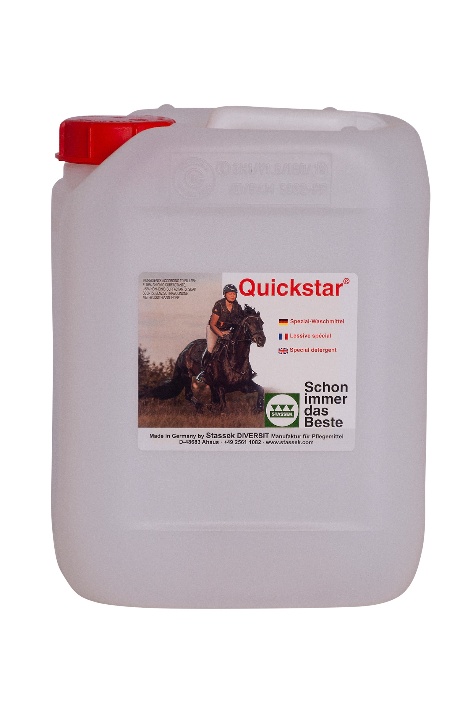 Stassek Quickstar Detergente para el cuidado del cuero y la lana, 5 litros