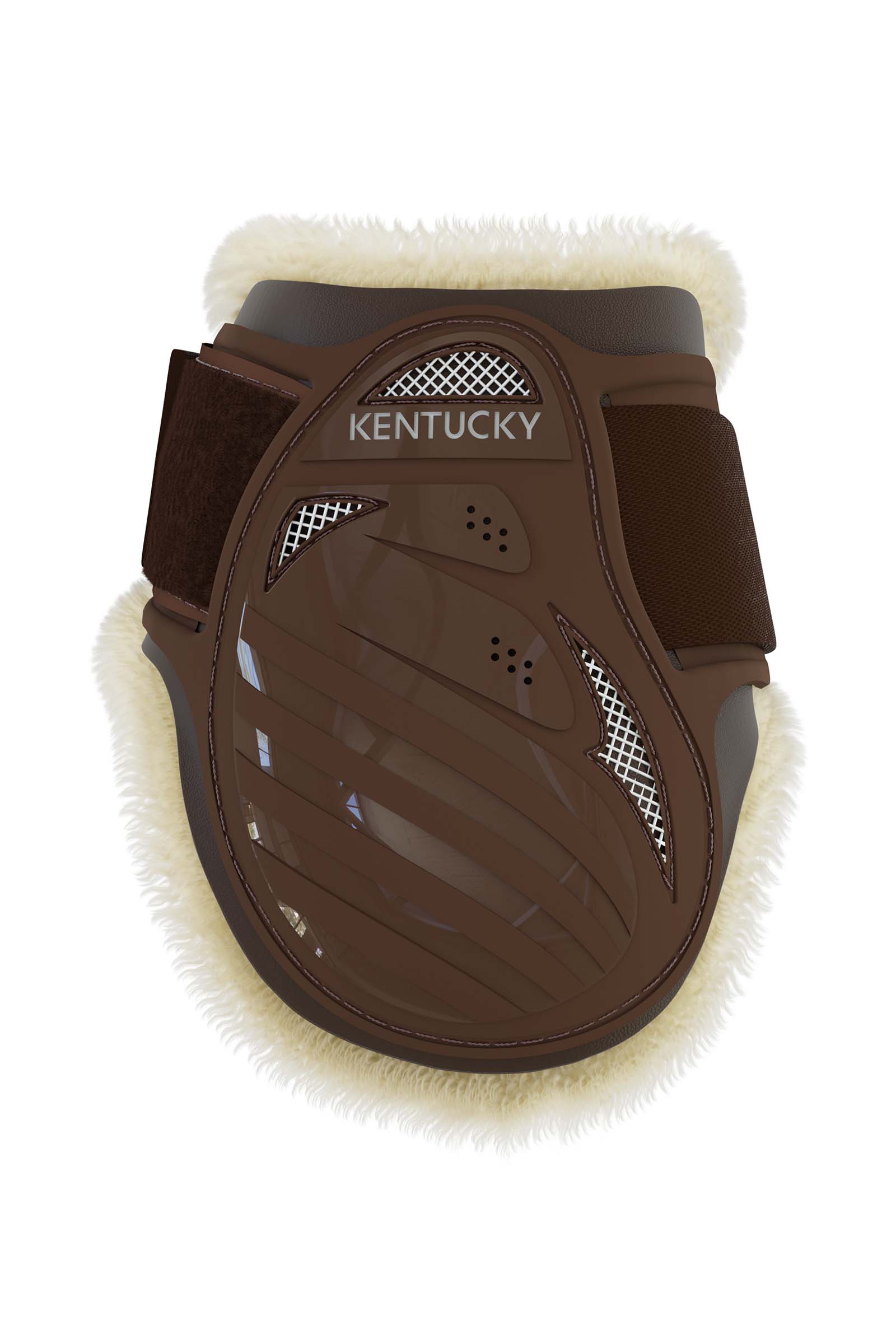 Brown Protectores de Menudillo Piel de Oveja Vegana Kentucky Horsewear Young Horse