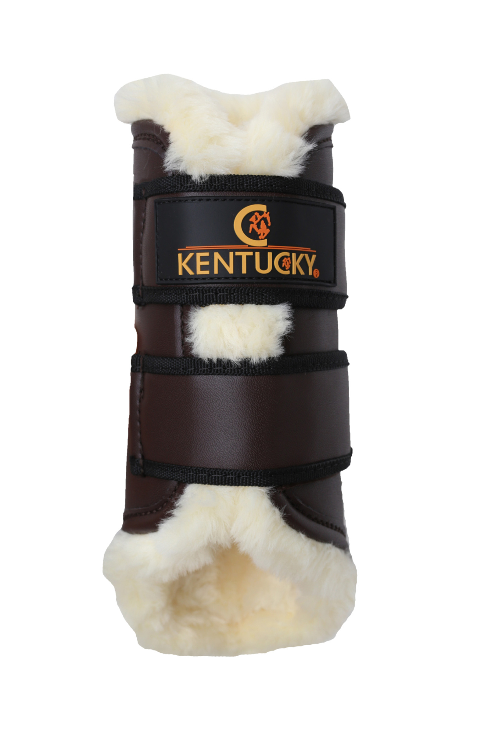 Brown Botas Kentucky Turnout cuero traseras