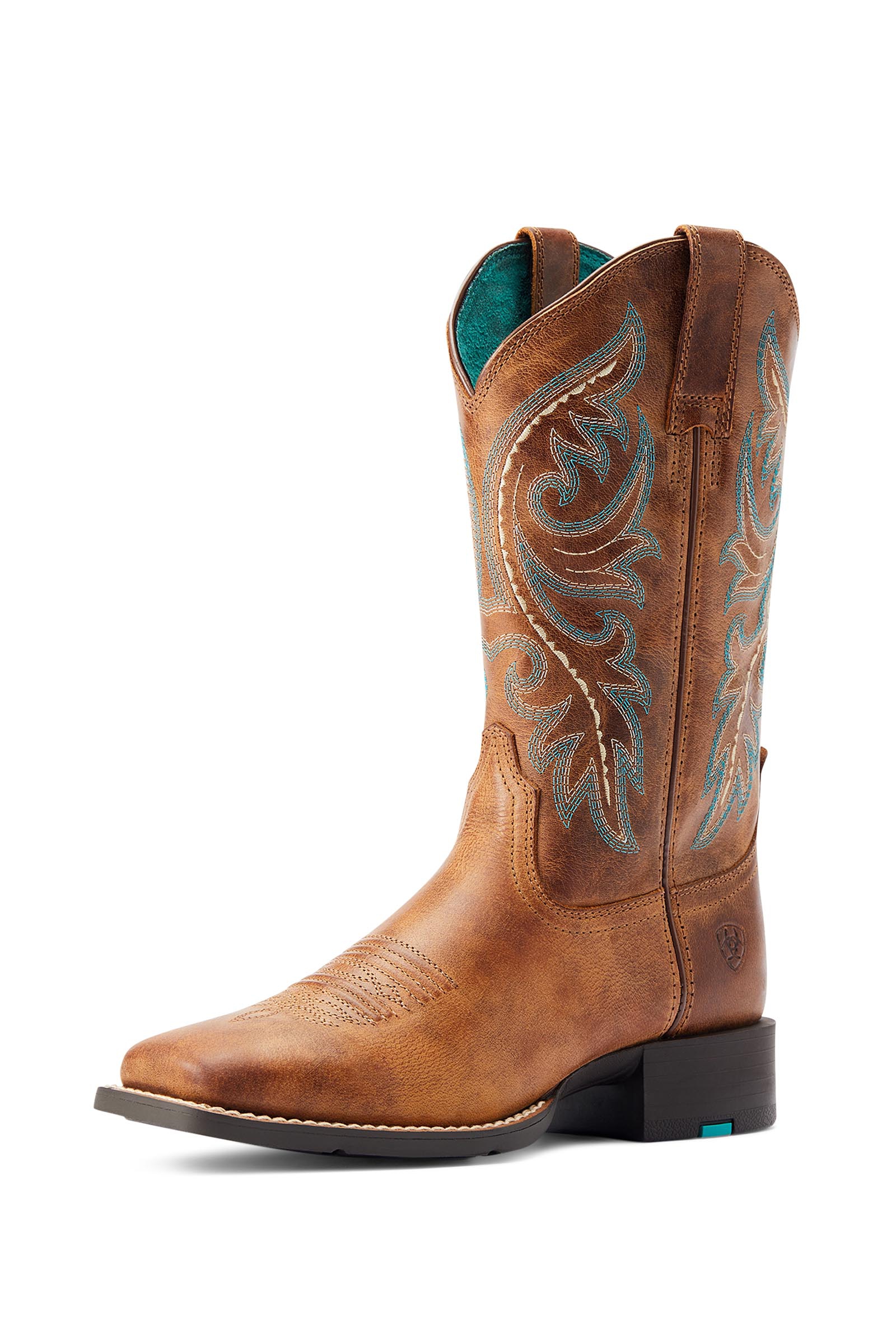 Ariat Round Up Back Zip Botas western para mujer con cremallera trasera