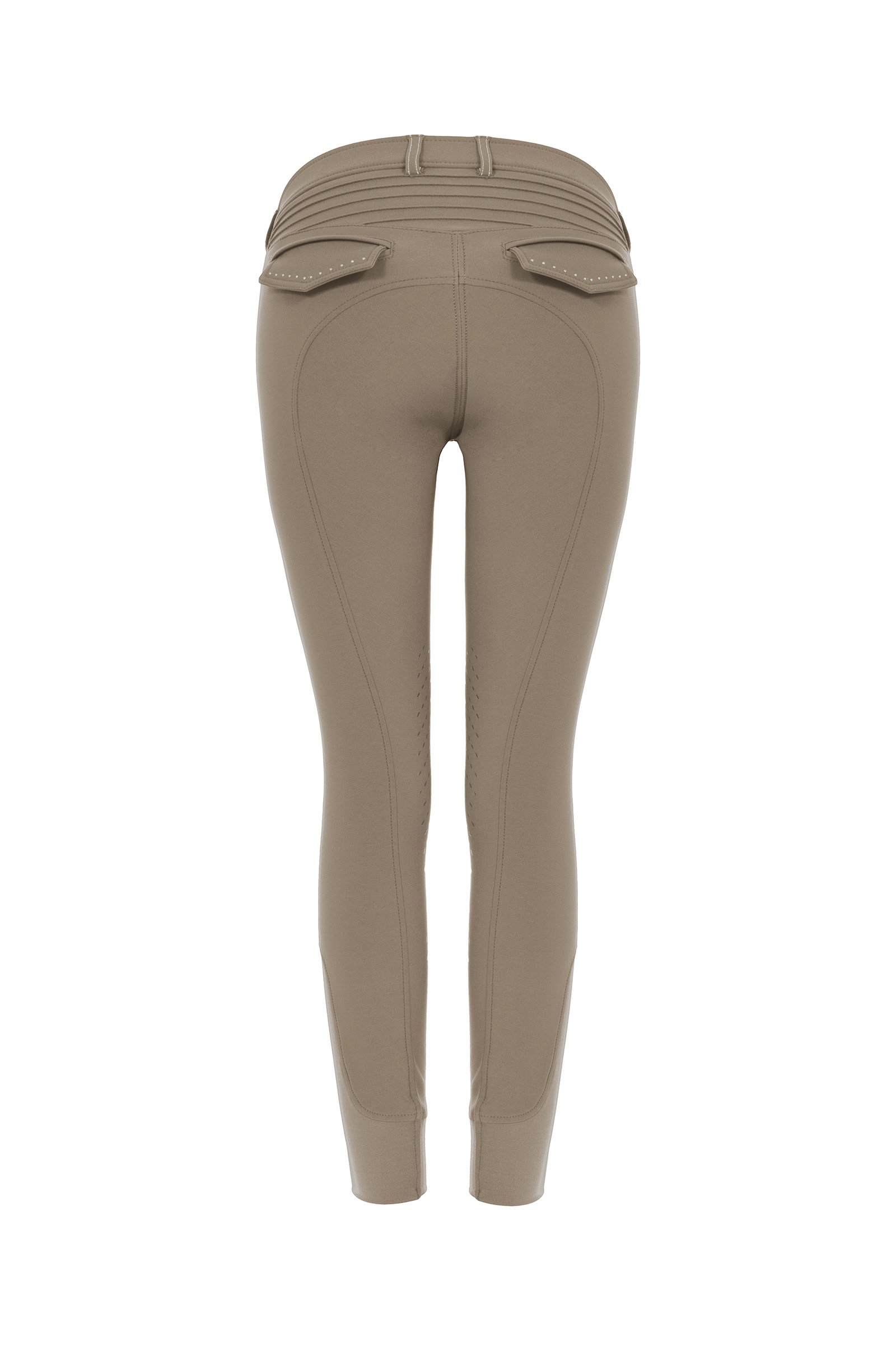 Taupe Pantalones de Montar con Refuerzo de Rodilla para Mujer Cavallo Dalima Grip