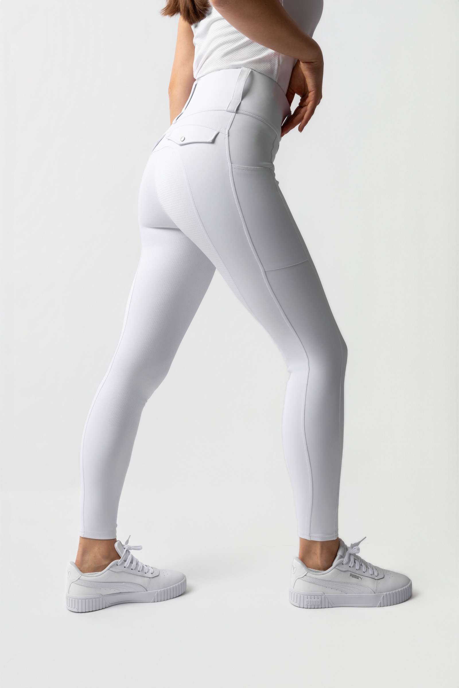 Horze Anya mallas de equitación para mujer con asiento completo de silicona UPF 50+