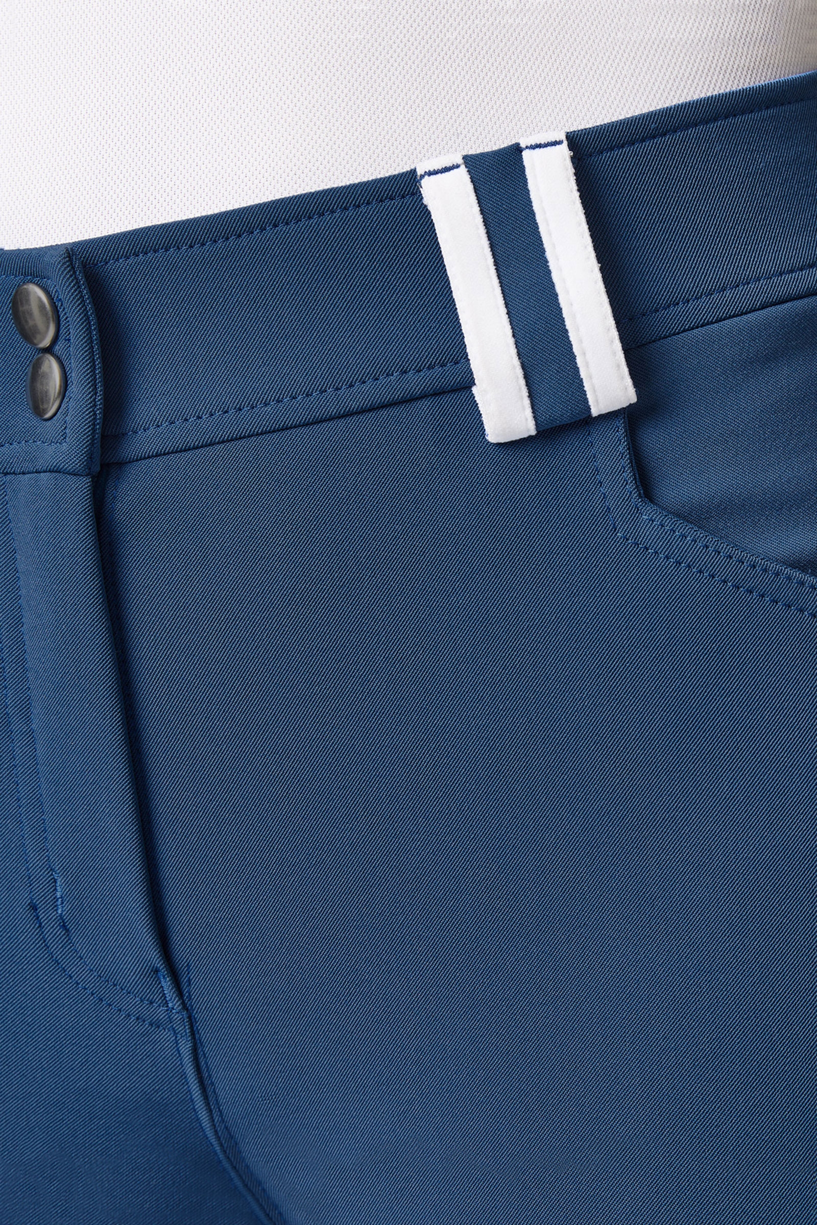 Pantalones de Montar con Cintura Alta de Asiento Completo con Ribete Contrastante para Mujer