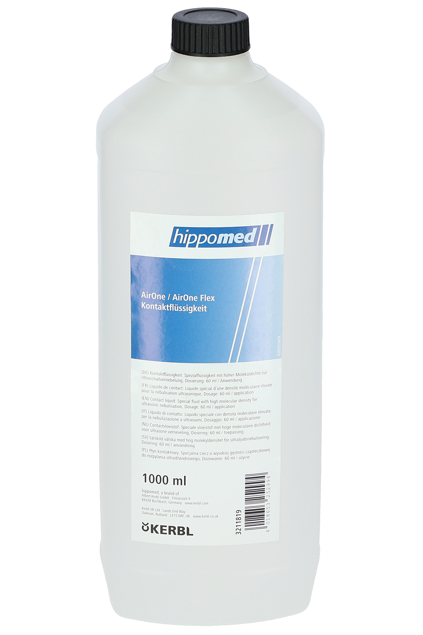 Líquido Contacto para Inhalador AirOne Hippomed, 1.000 ml