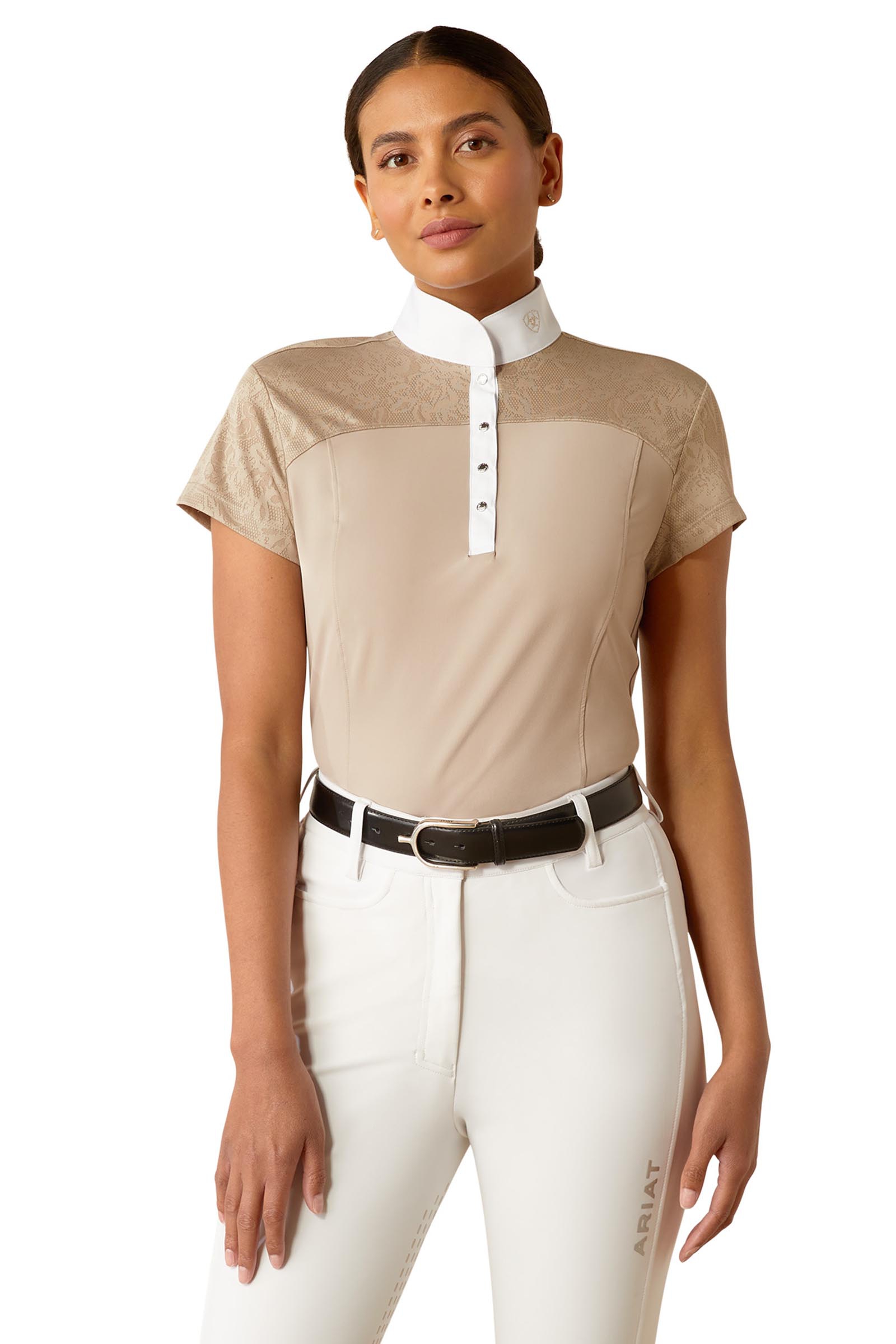 Cape Reed Ariat Bellatrix camisa de competici&oacute;n de manga corta para mujer