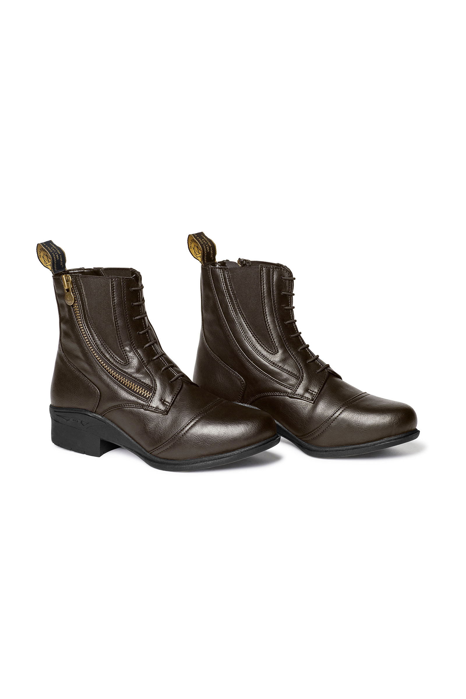 Brown Mountain Horse Veganza Botas Paddock con cremallera lateral
