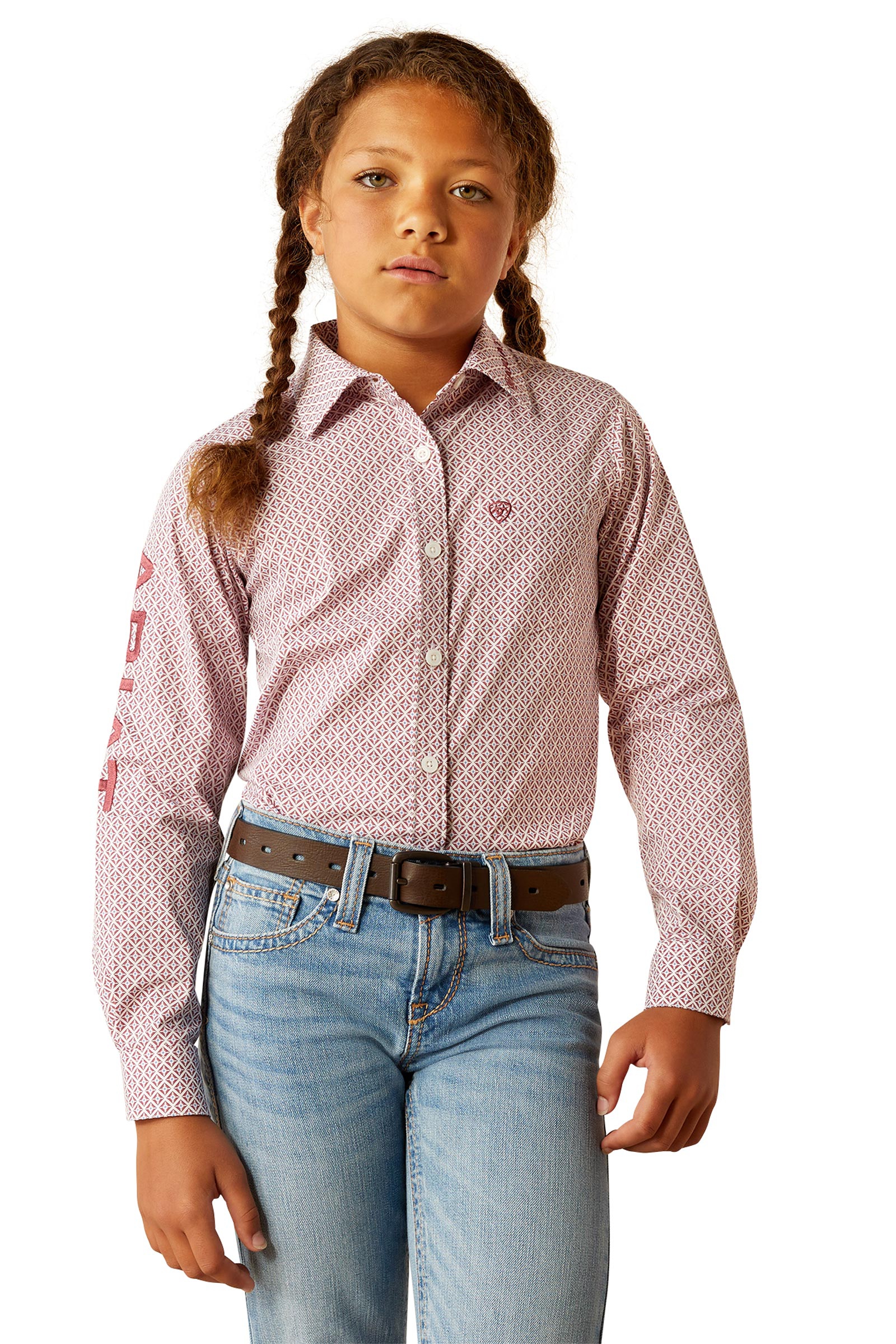 Ariat Team Kirby camisa western de manga larga para niños