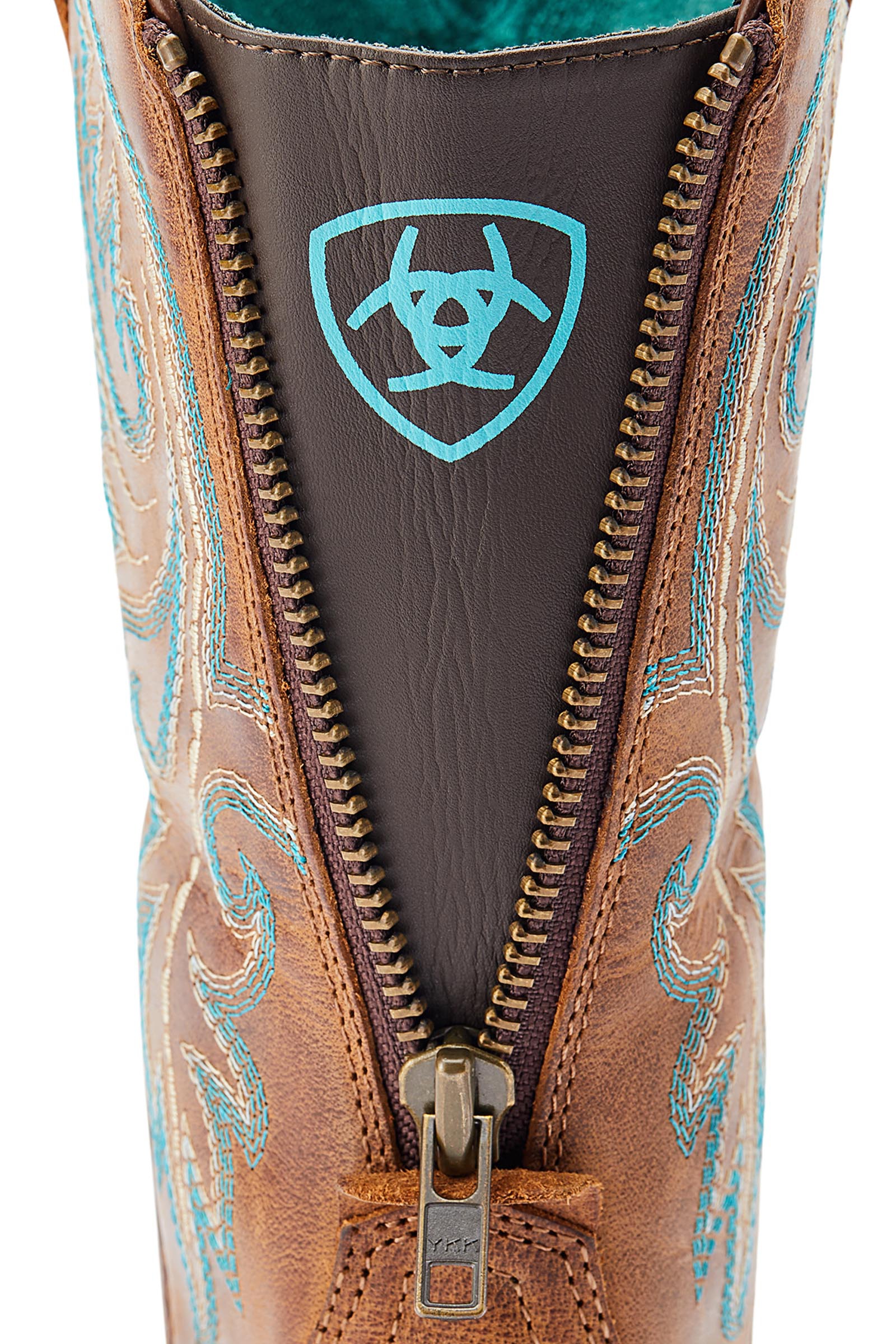 Ariat Round Up Back Zip Botas western para mujer con cremallera trasera