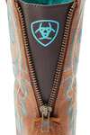 Ariat Round Up Back Zip Botas western para mujer con cremallera trasera