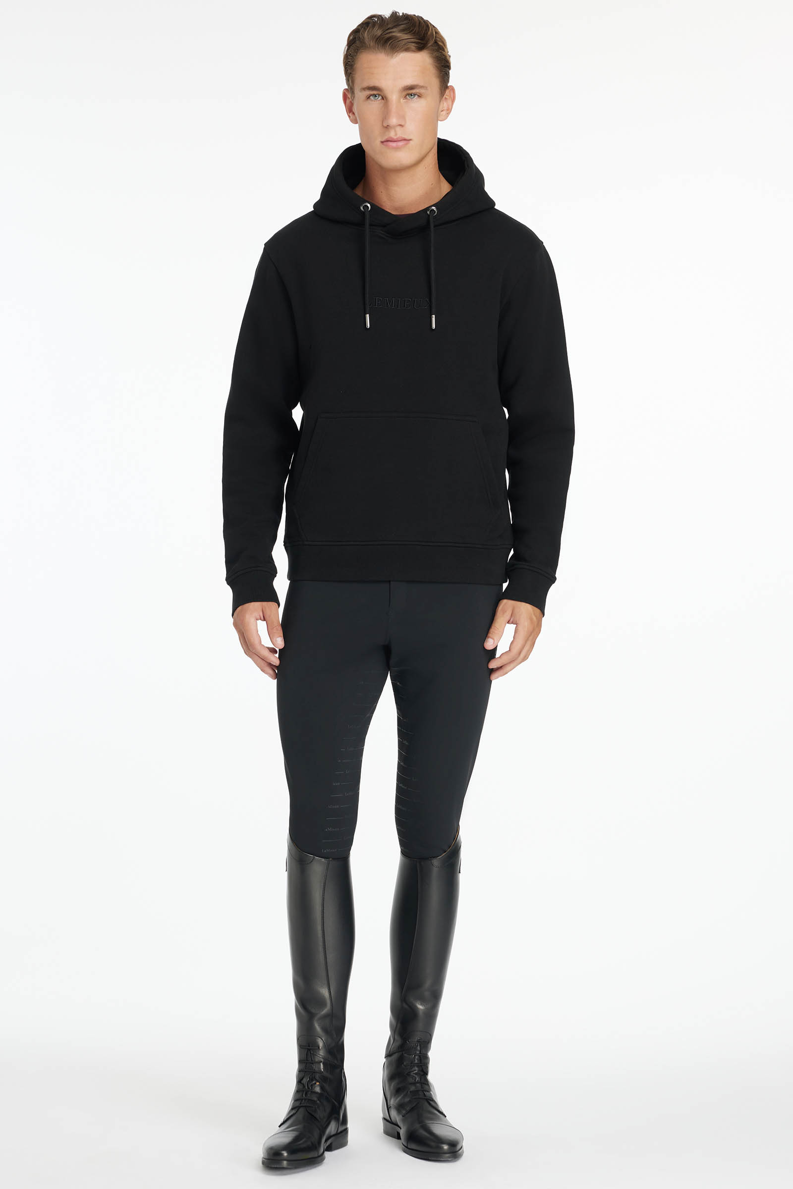 LeMieux sudadera con capucha para hombre con bolsillo canguro