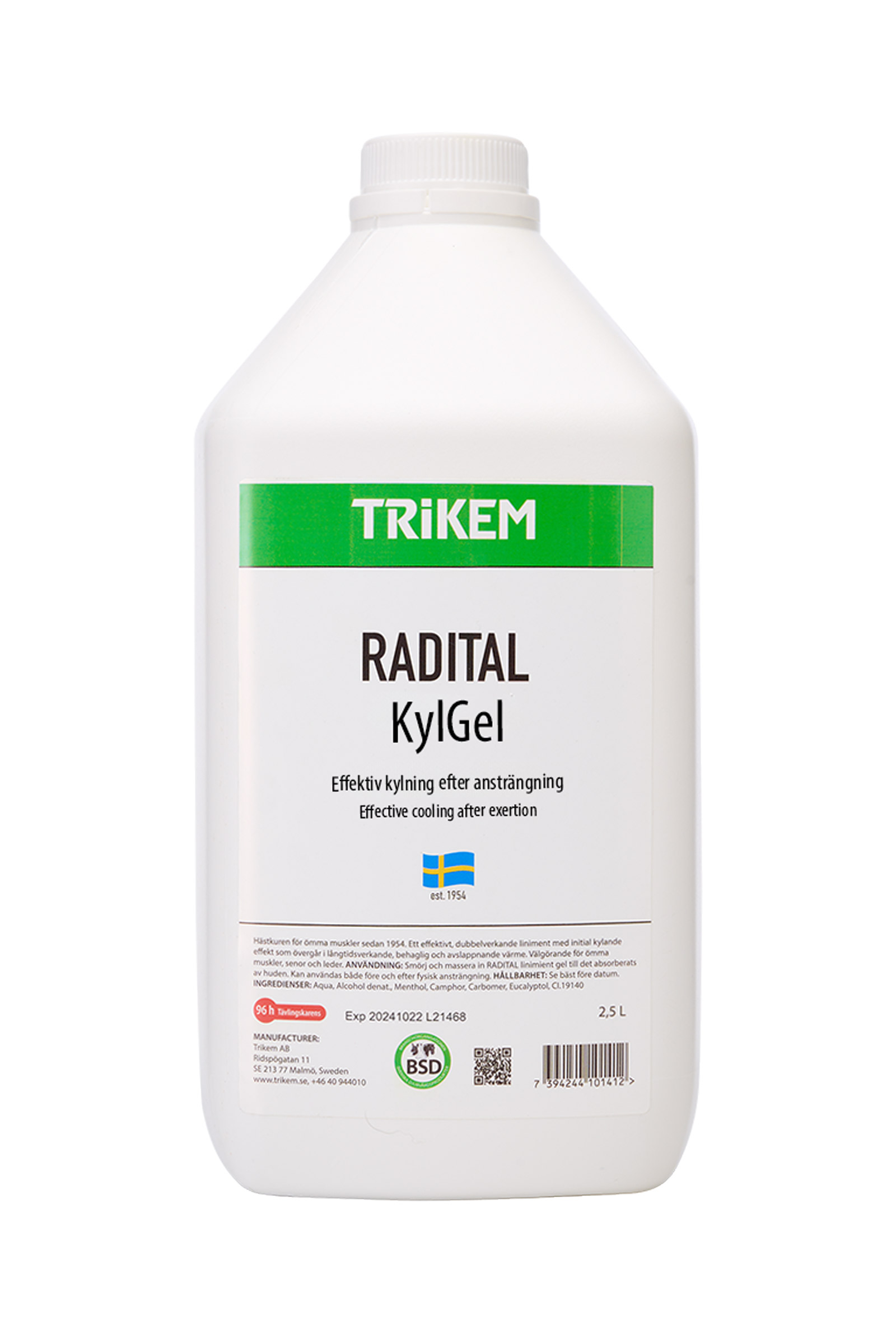 Trikem Radital gel refrescante, 2,5 litros