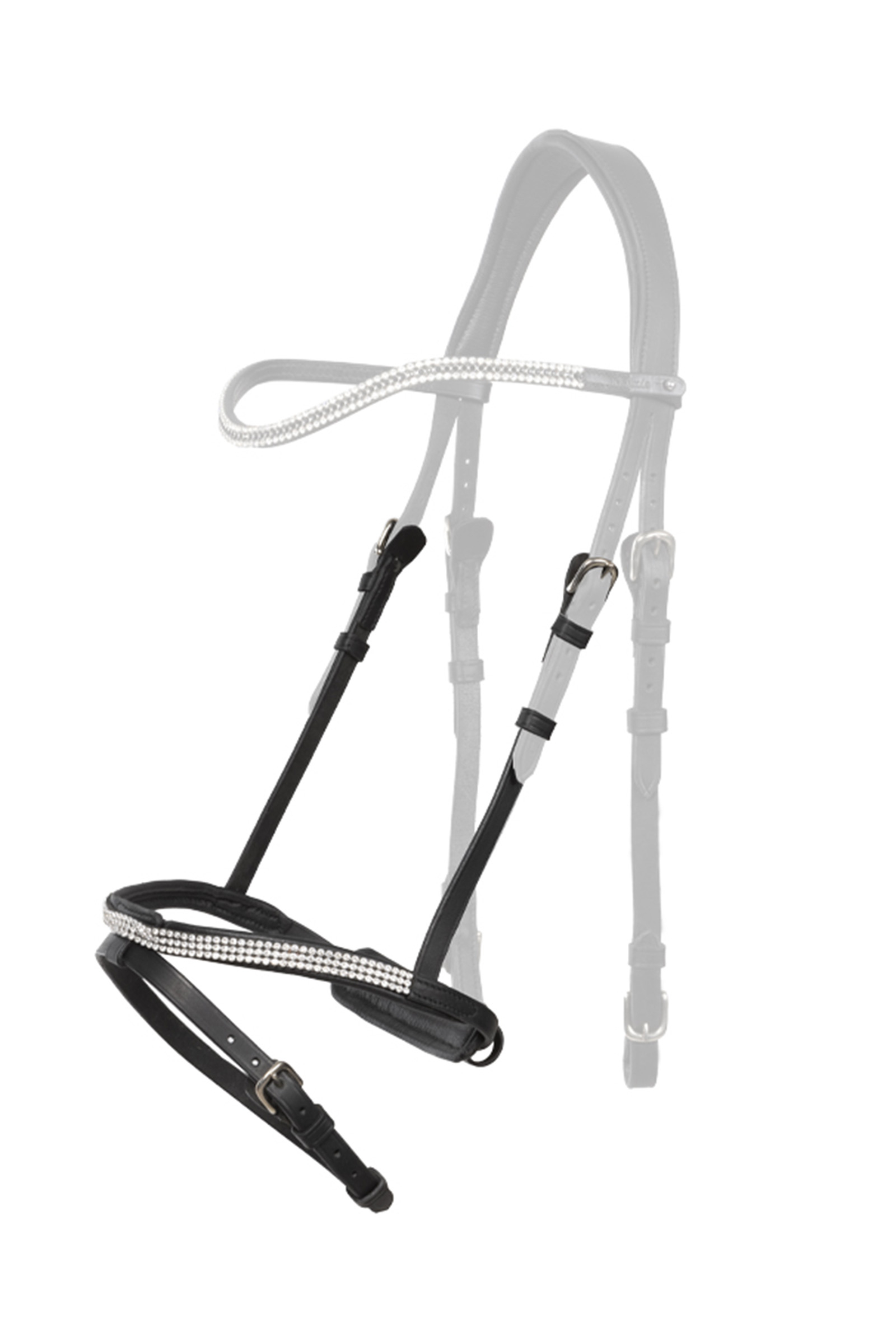 Muserola inglesa Kavalkade Hvítur para brida islandesa Aradis