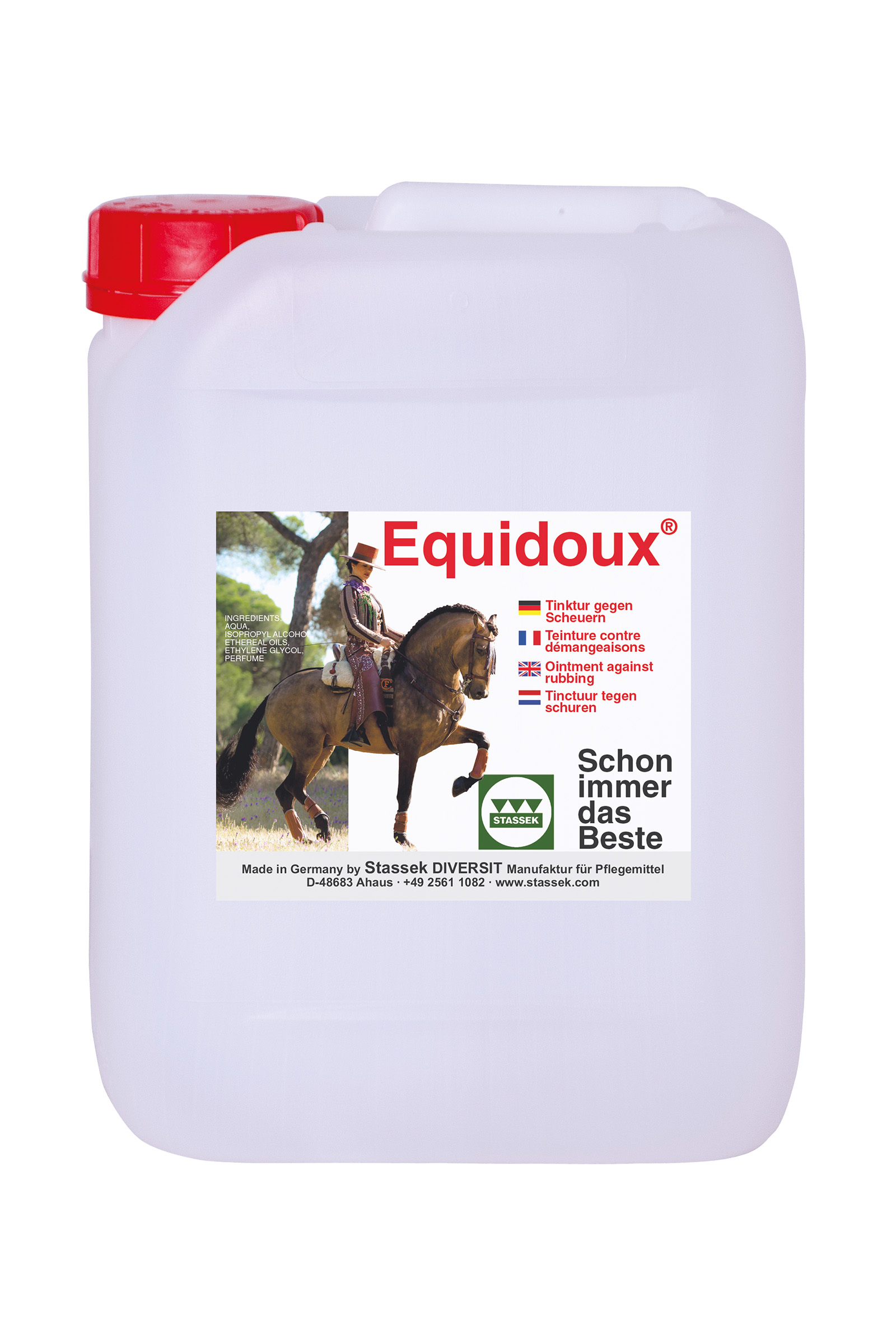 Stassek Equidoux Líquido contra rozaduras en la cola, 5 litros