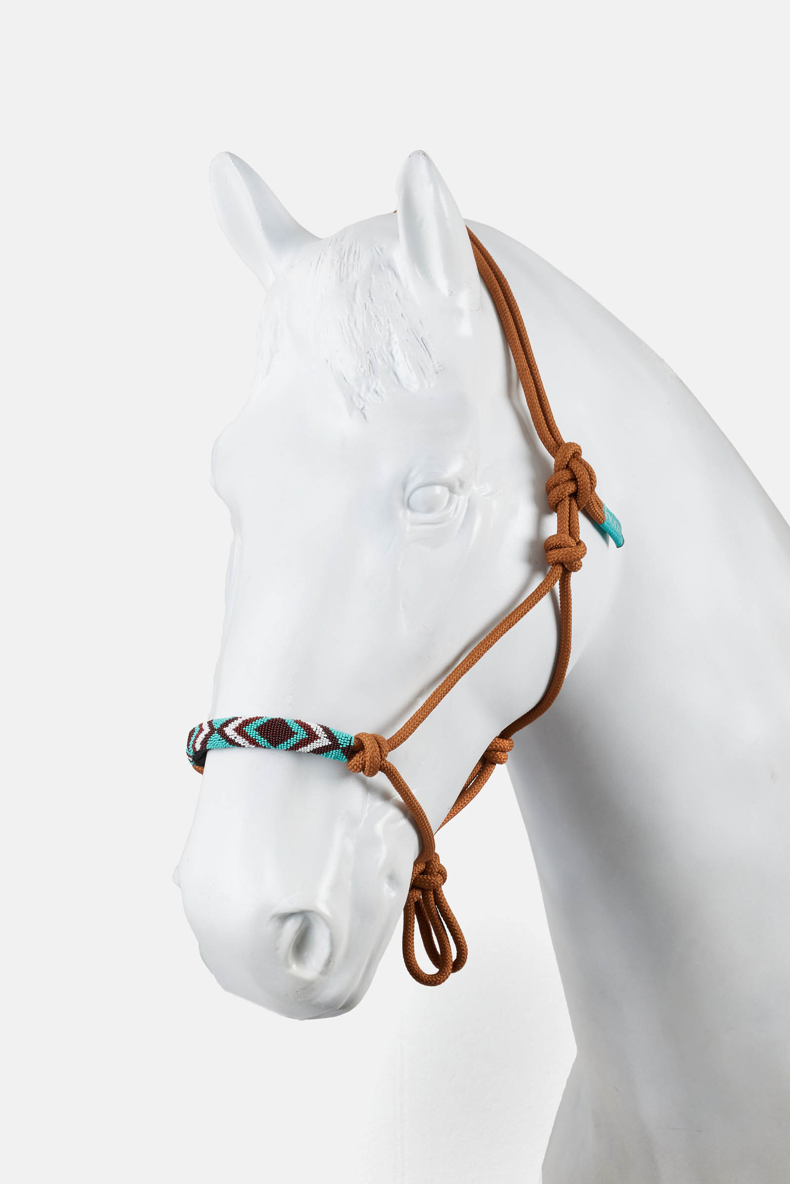 Horze cabezada de cuerda con abalorios decorativos