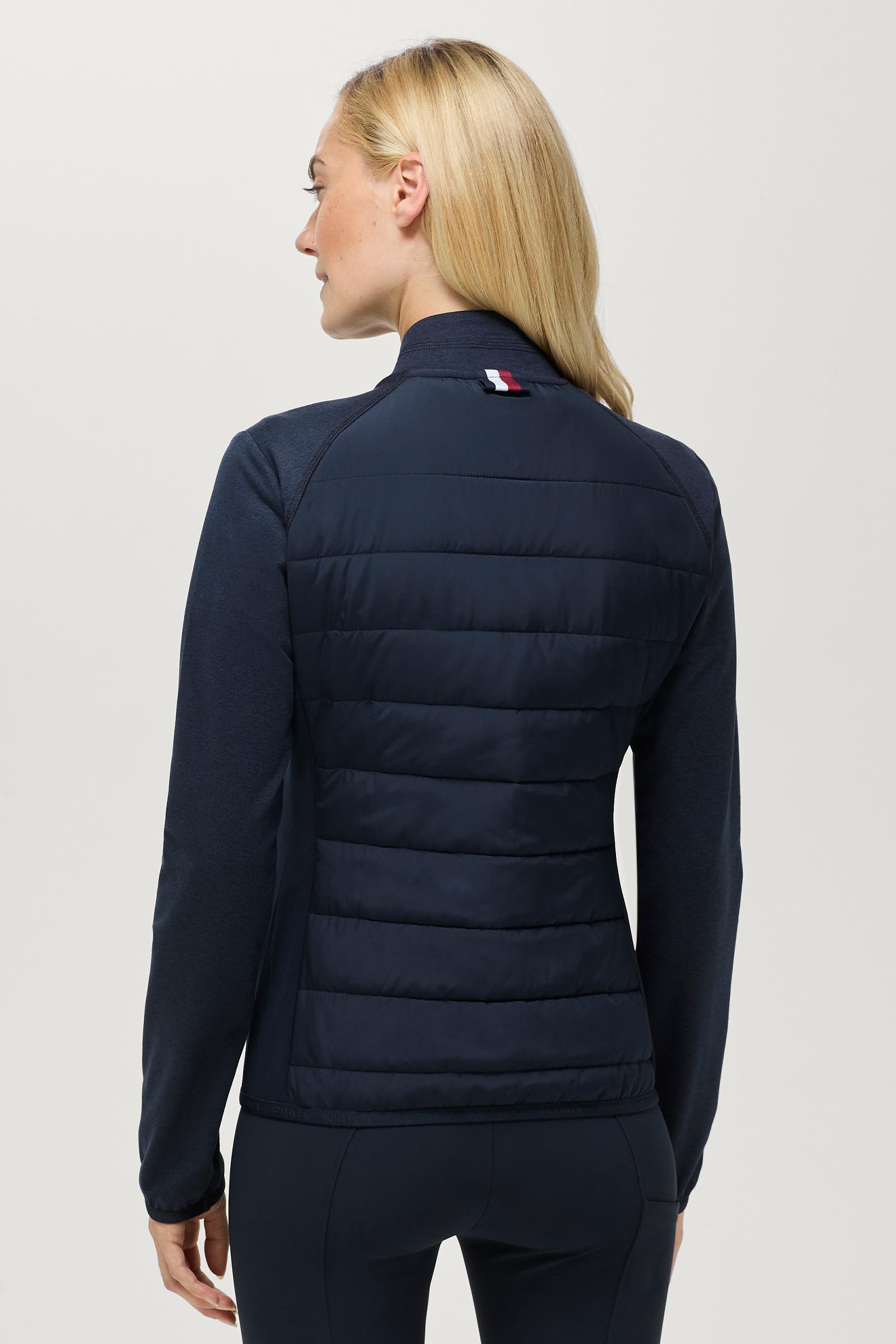 Tommy Hilfiger Equestrian Napa chaqueta h&iacute;brida para mujer