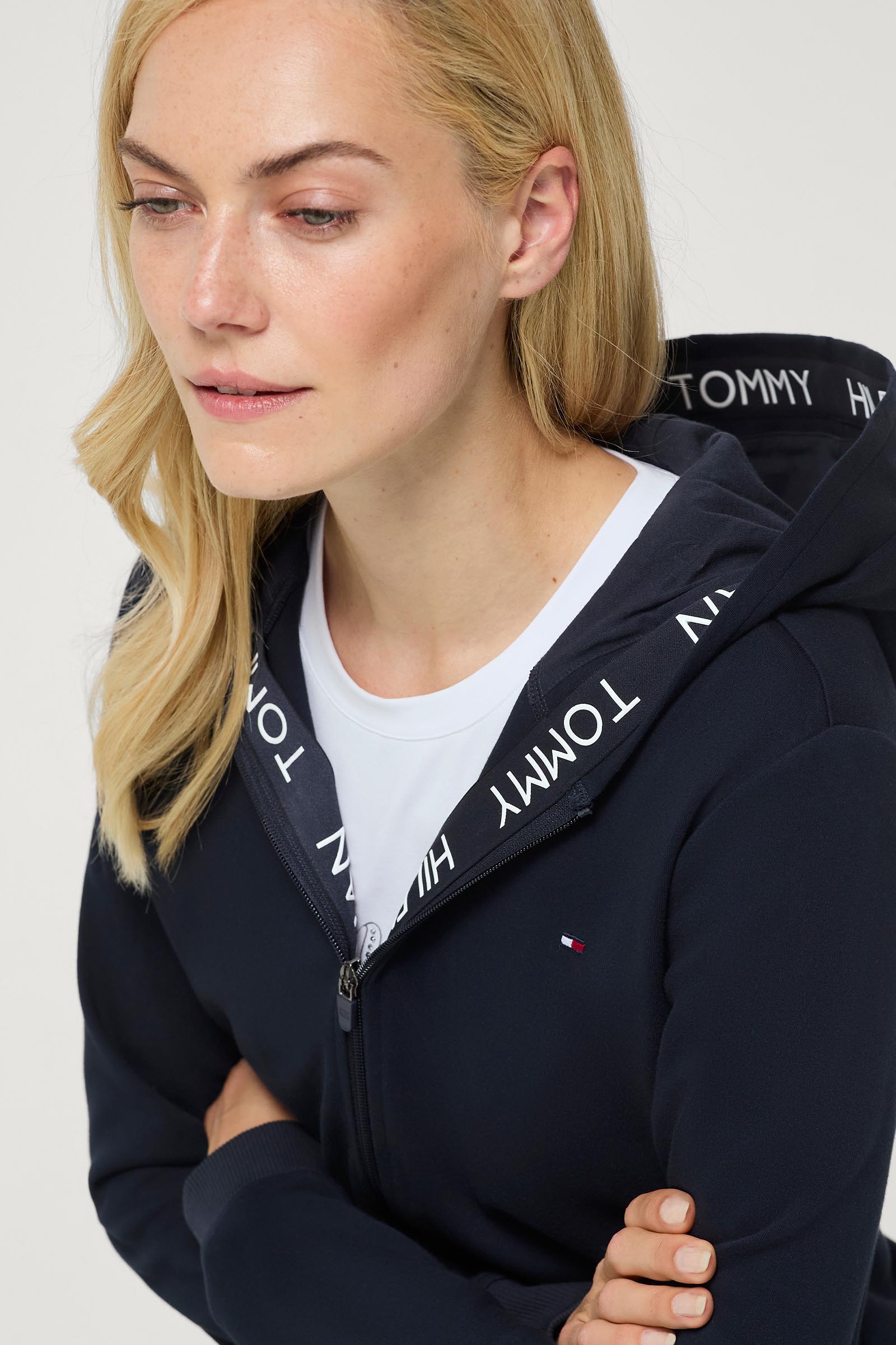 Tommy Hilfiger Equestrian Beverly sudadera con capucha y cremallera para mujer