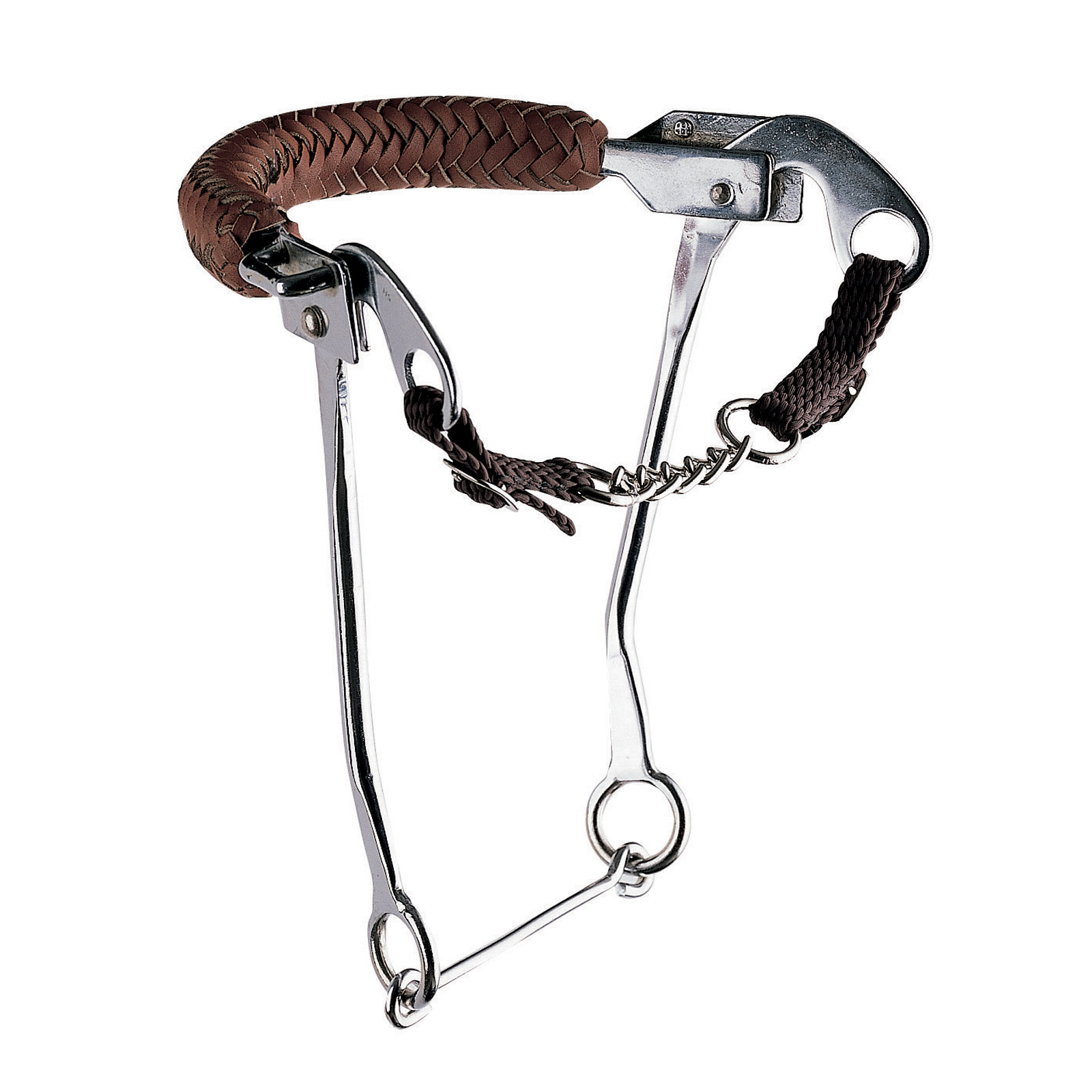 Hackamore Sprenger con cadenilla y Brazos de acero inoxidable, 35cm