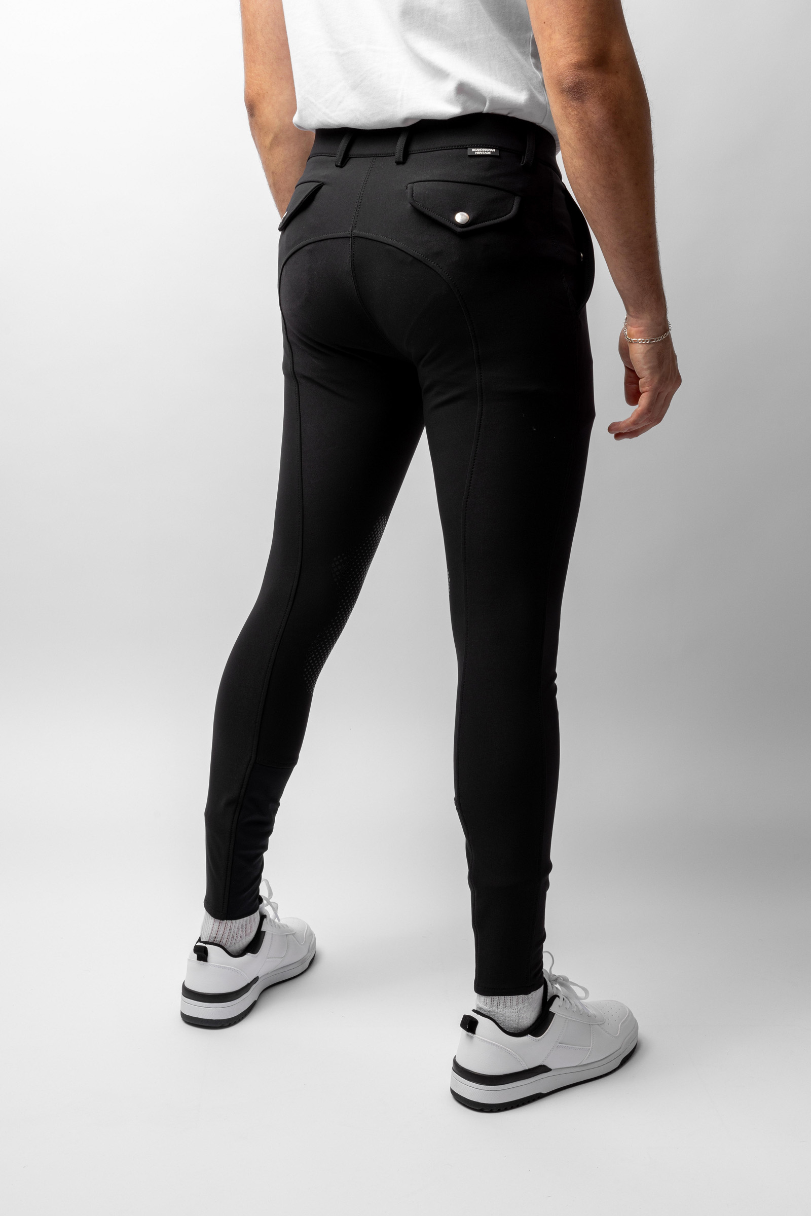 Horze Grand Prix pantalones de equitaci&oacute;n para hombre con refuerzo de rodilla de silicona