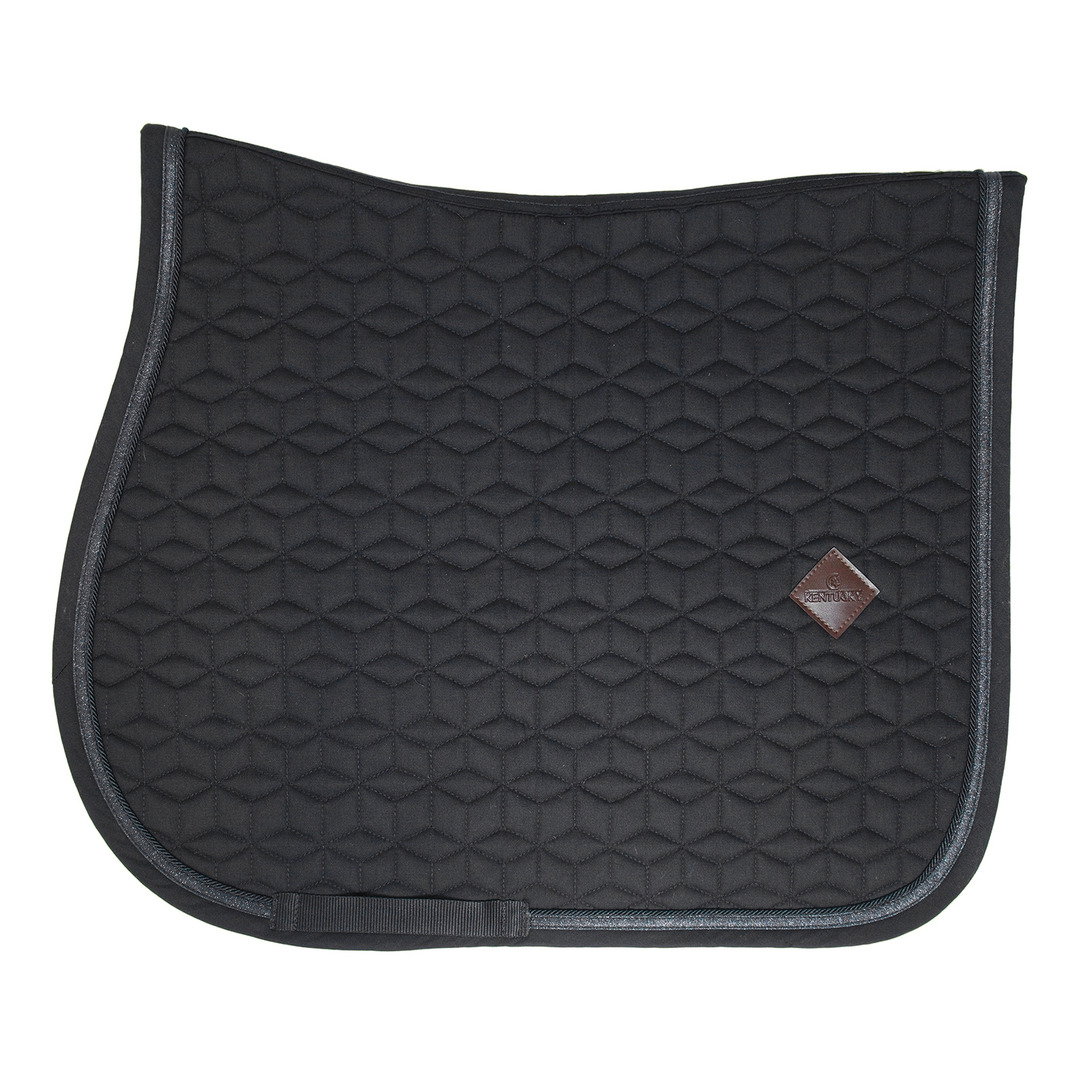 Black Kentucky Horsewear Saddle Pad Glitter Rope Jumping Pad
