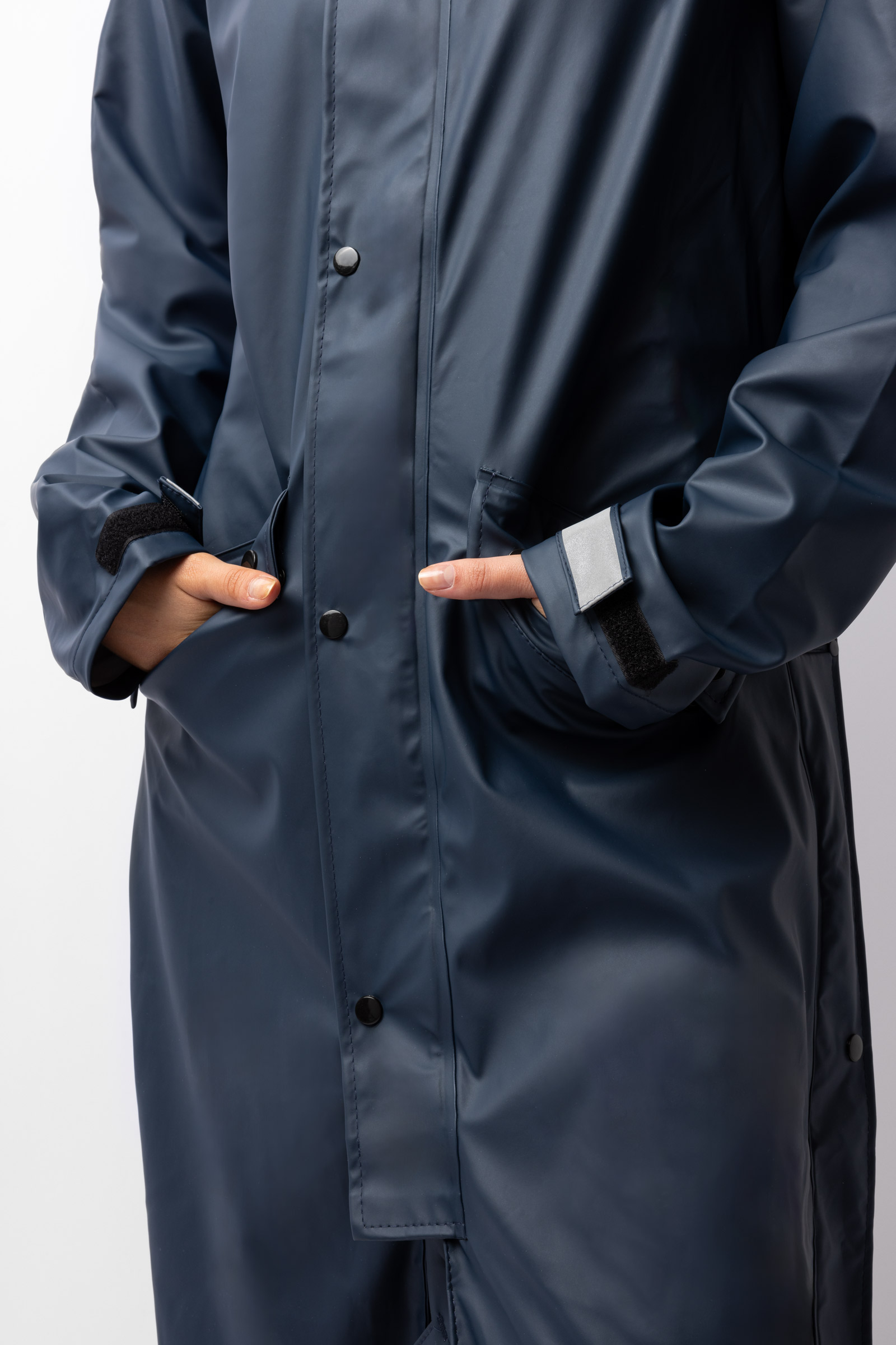 Horze Hazel abrigo largo impermeable mujer con aberturas