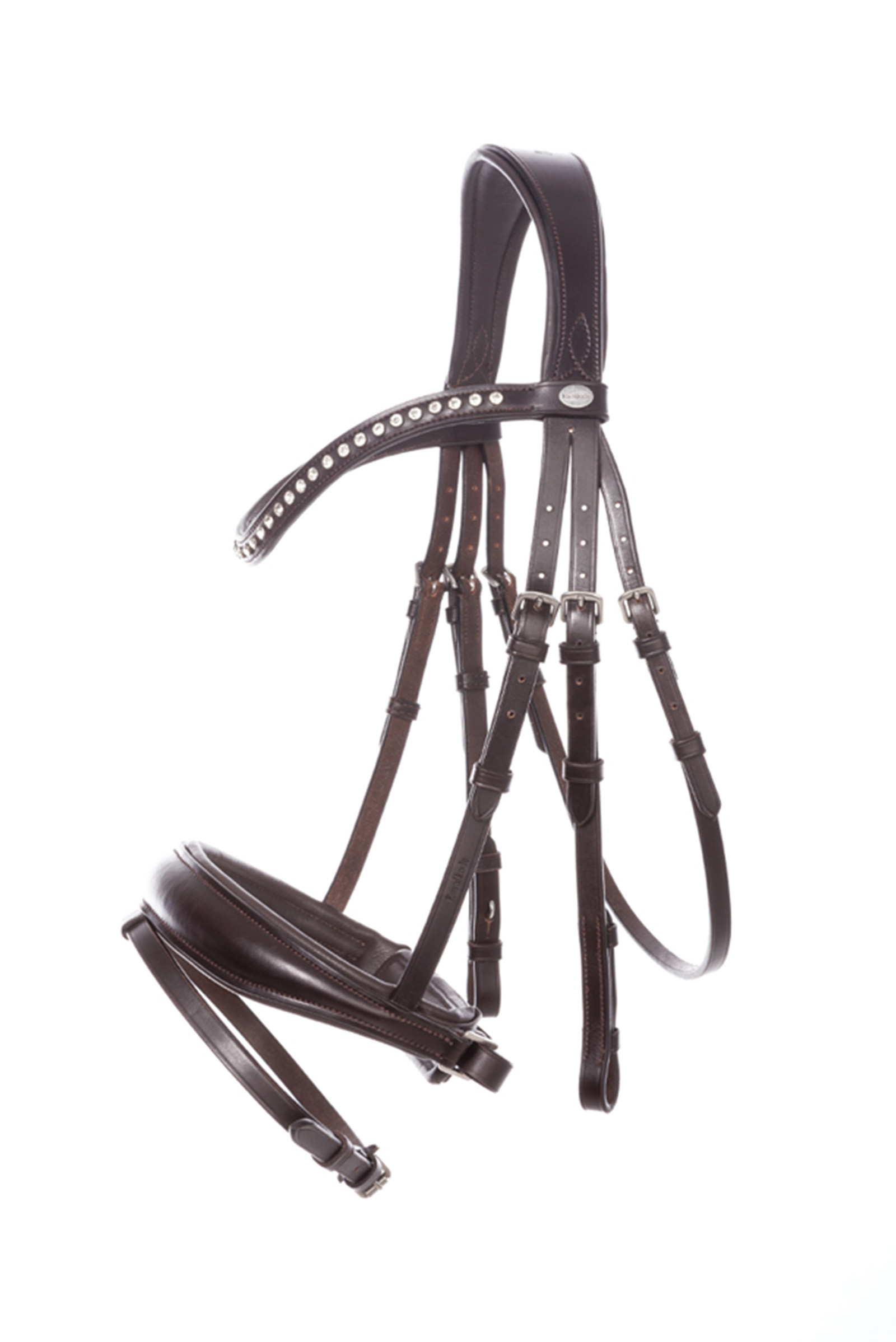 Brown/Brown Kavalkade Charlotte Dressage Bridle Crank Noseband