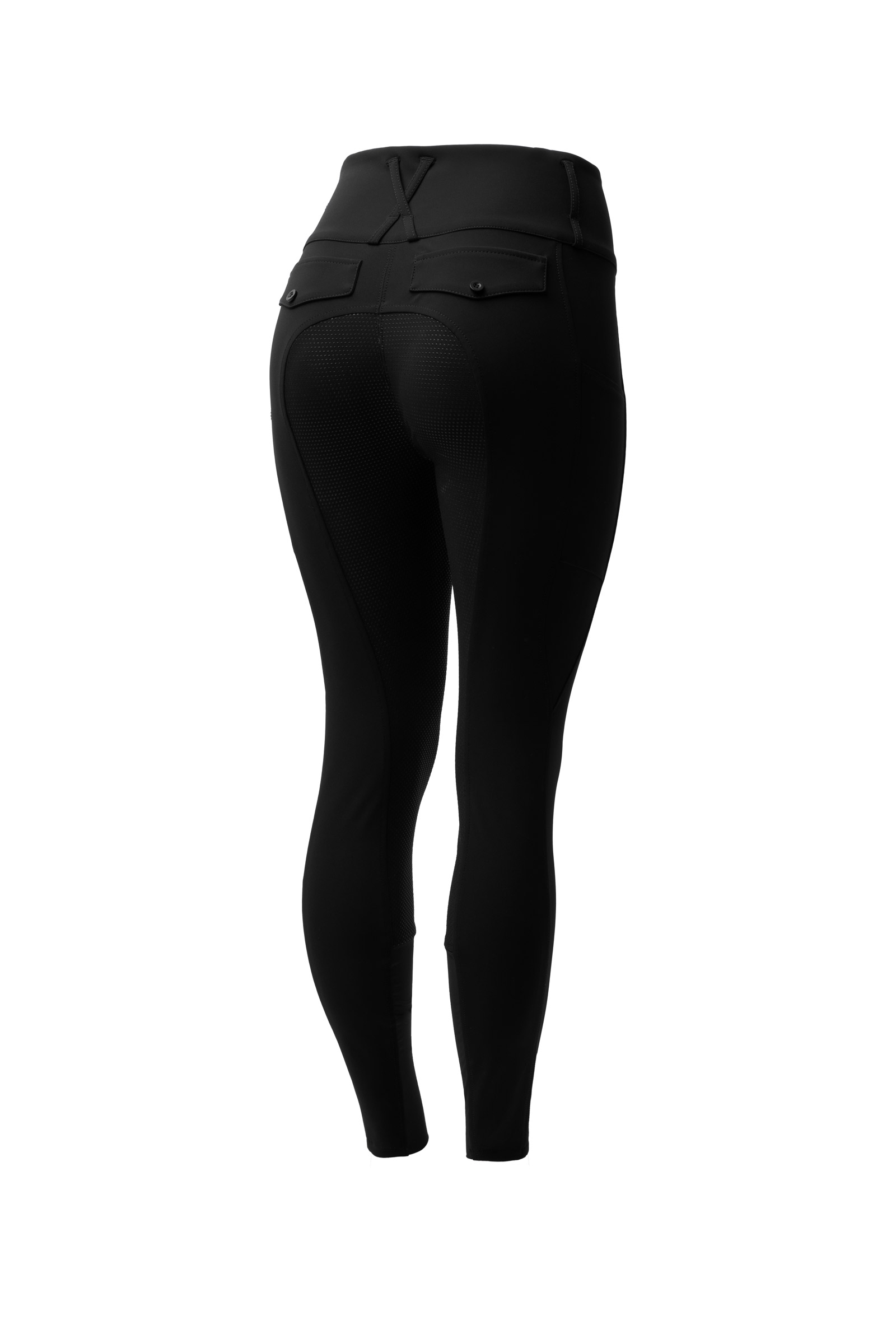 Black Horze Leonie pantalones de equitaci&oacute;n para mujer con asiento completo de silicona UPF 40+