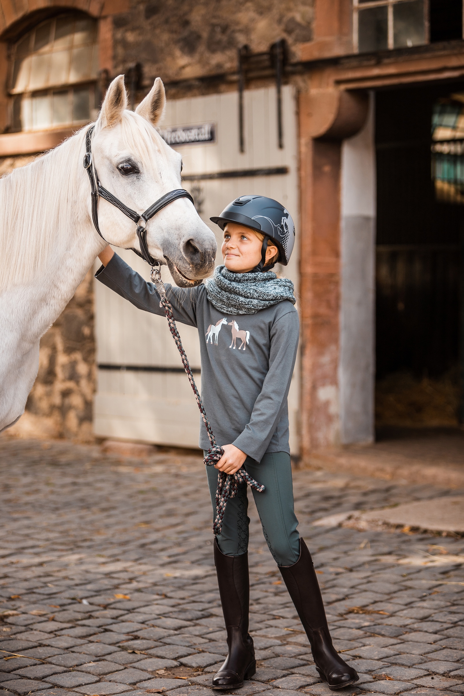 Bufanda de Lazo de Punto para Adolescentes Horze Leighton