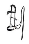 F.R.A. Freedom Riding Articles Glory cabezada Hackamore con riendas (sistema 2), negro