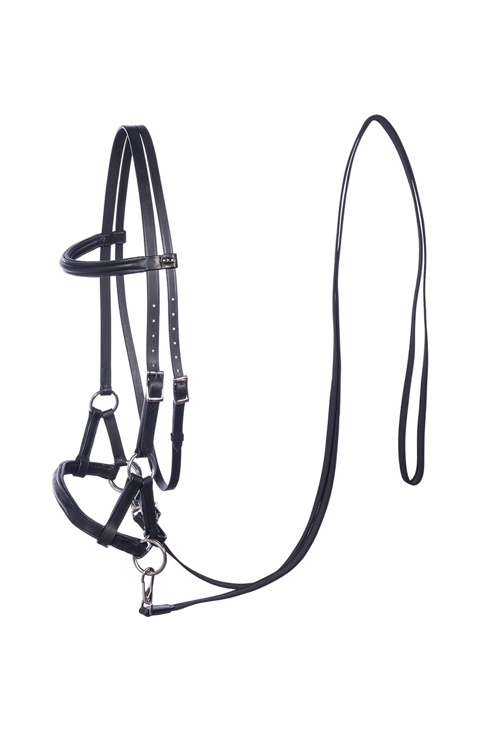 F.R.A. Freedom Riding Articles Pardoes Cabezada sin Bocado Sidepull (Sistema 3) Cuero con riendas Anti-Deslizantes