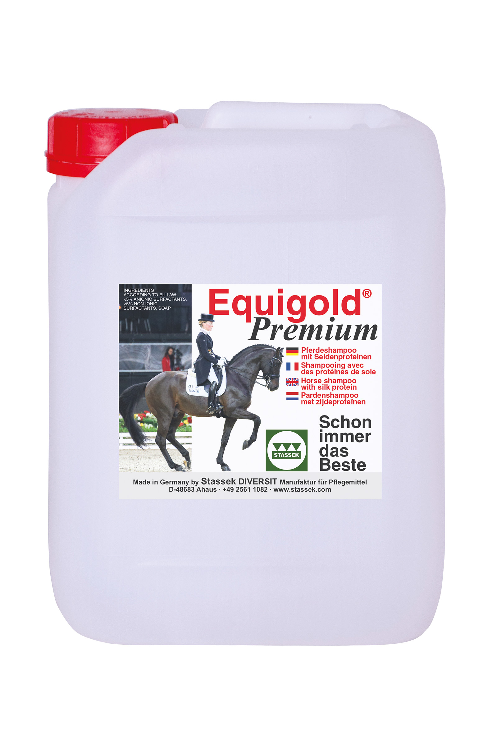 Champú para caballos Stassek Equigold Premium, 2 litros