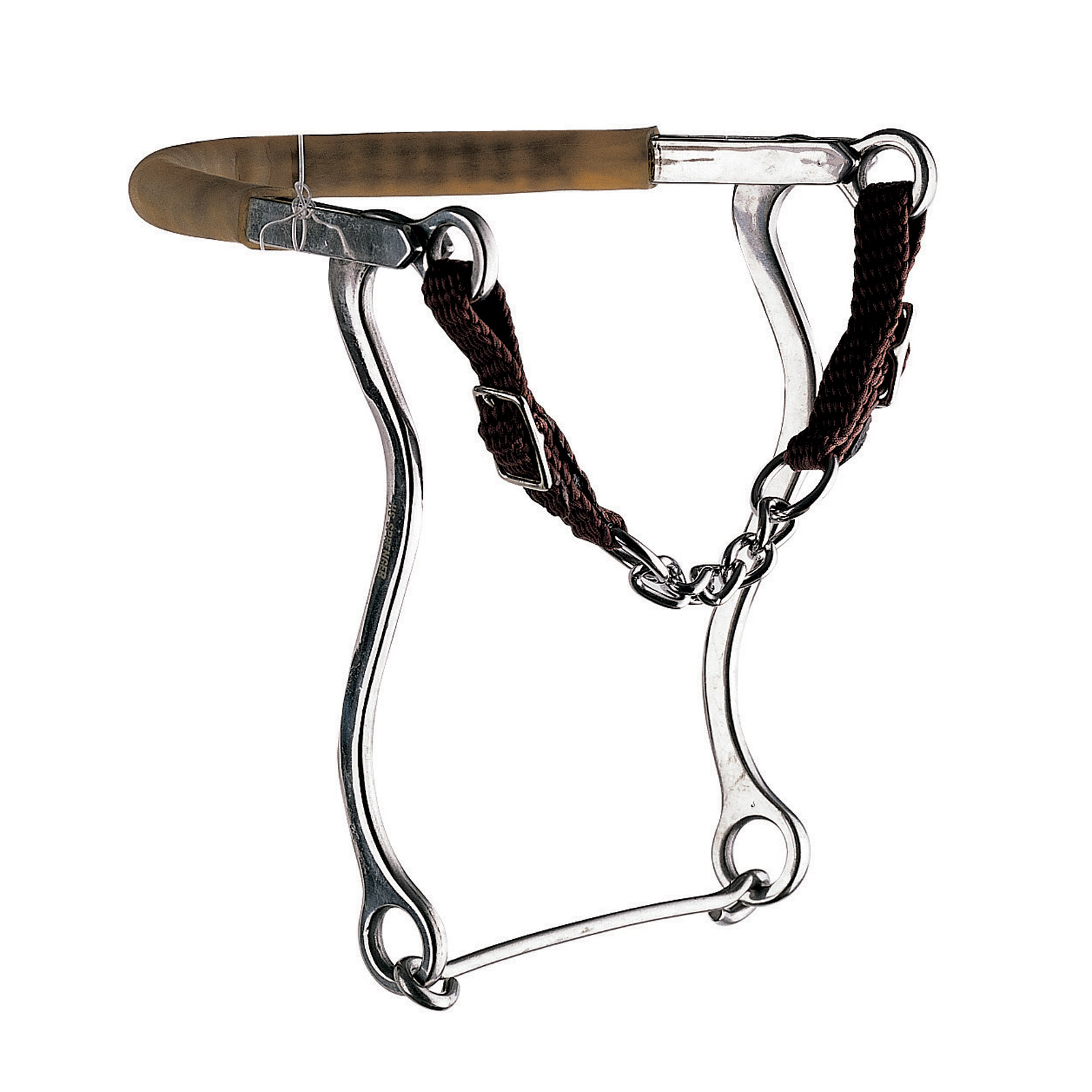 Hackamore Sprenger con cadenilla y Brazos de acero inoxidable, 31cm