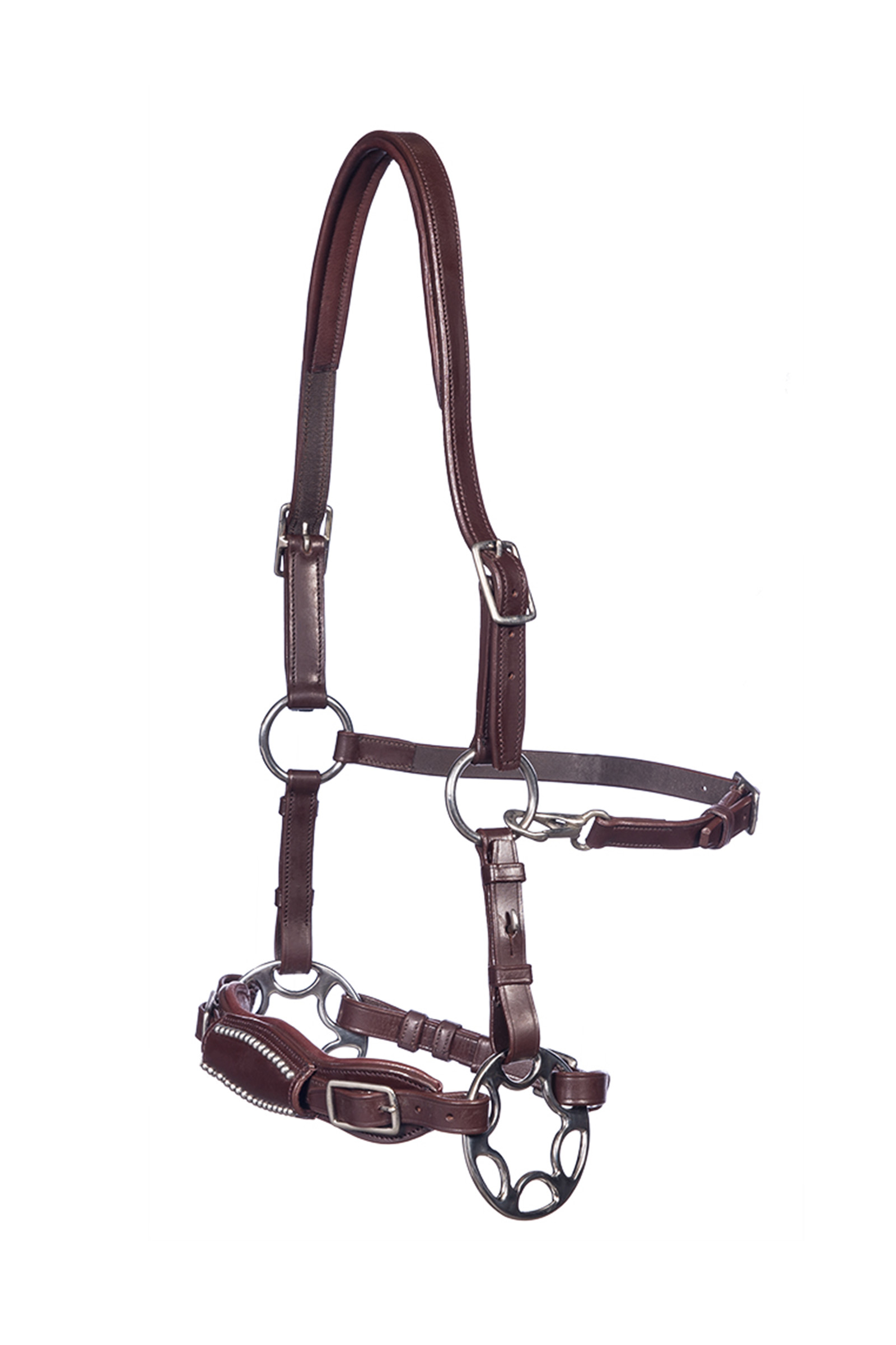 Dark Brown F.R.A. Freedom Riding Articles Miranti Hackamore (Sistema 2) Cuero, correas de mandíbula, con tijeras