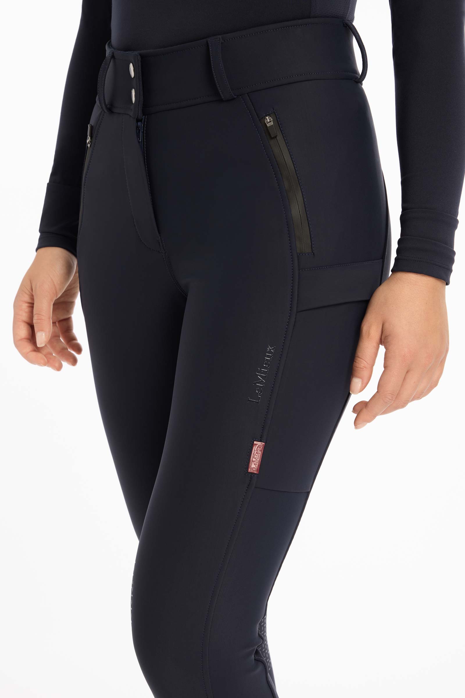 LeMieux Drytex pantalón de montar impermeable para mujer con refuerzo de silicona en las rodillas
