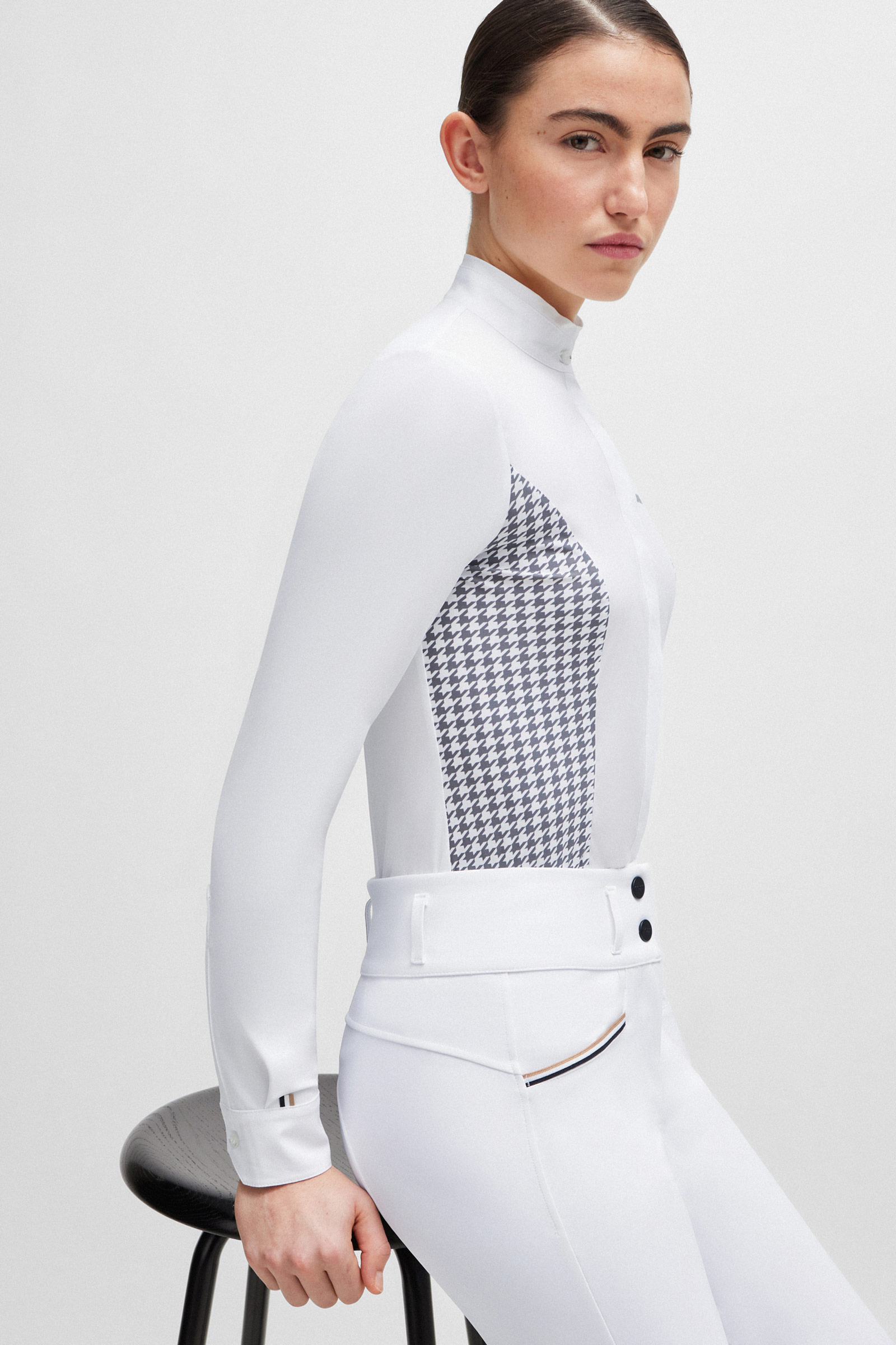 Blusa de exhibición Boss Emma Houndstooth